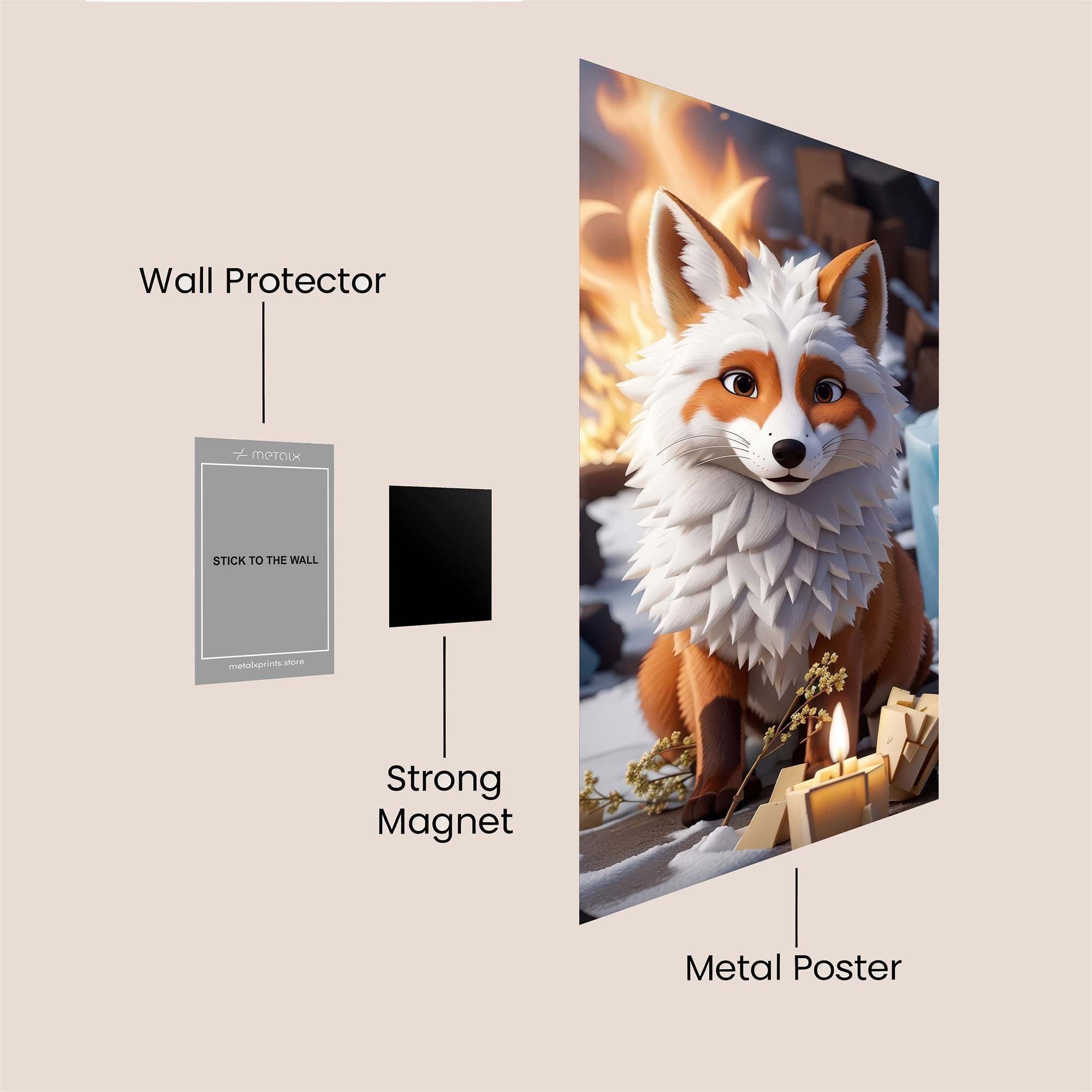 Flame Fox Safe Wall Magnetic / M