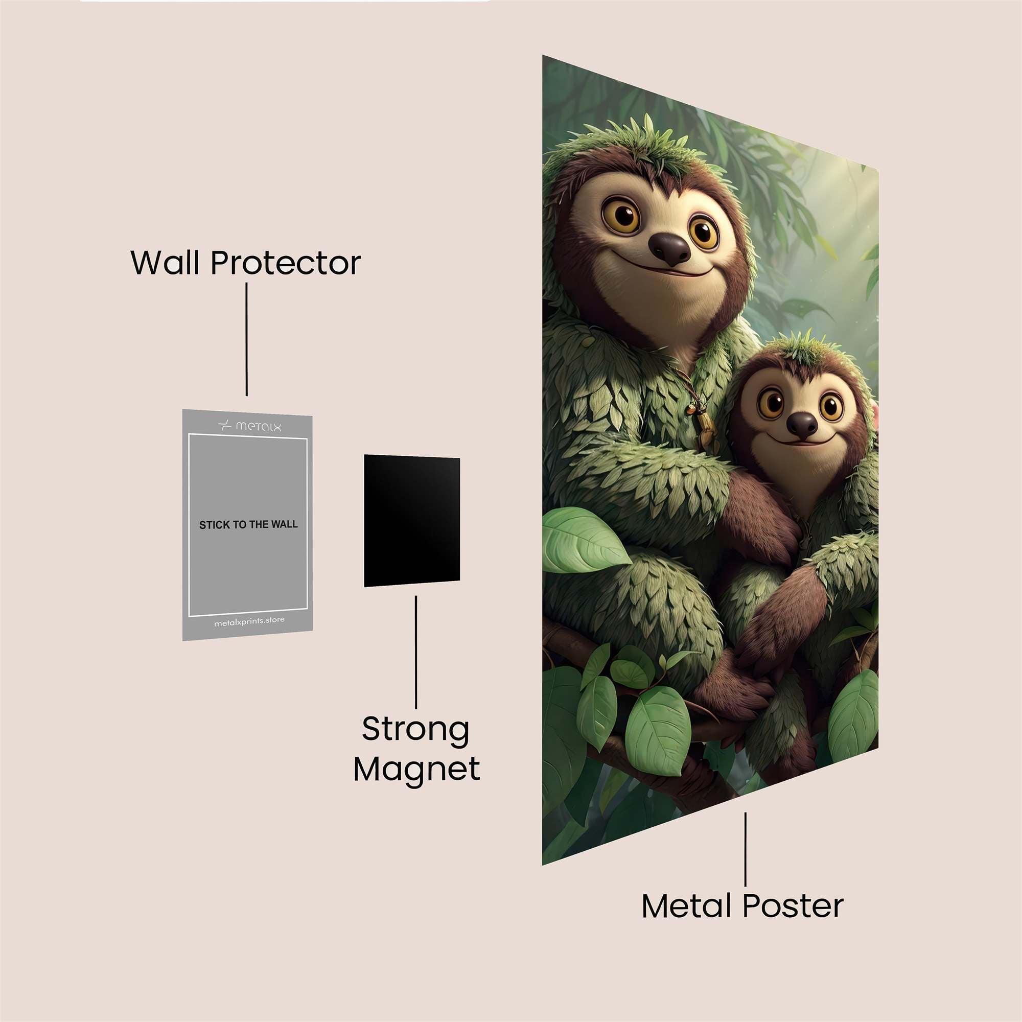 Slothful Bliss Safe Wall Magnetic / M