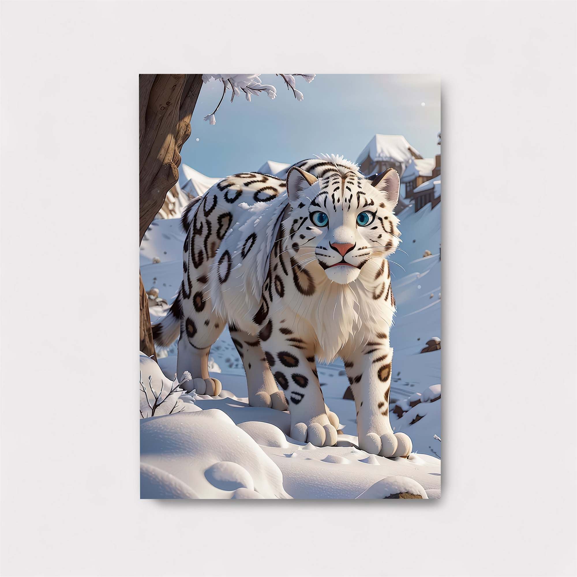 Snow Leopard Serene Safe Wall Magnetic / M