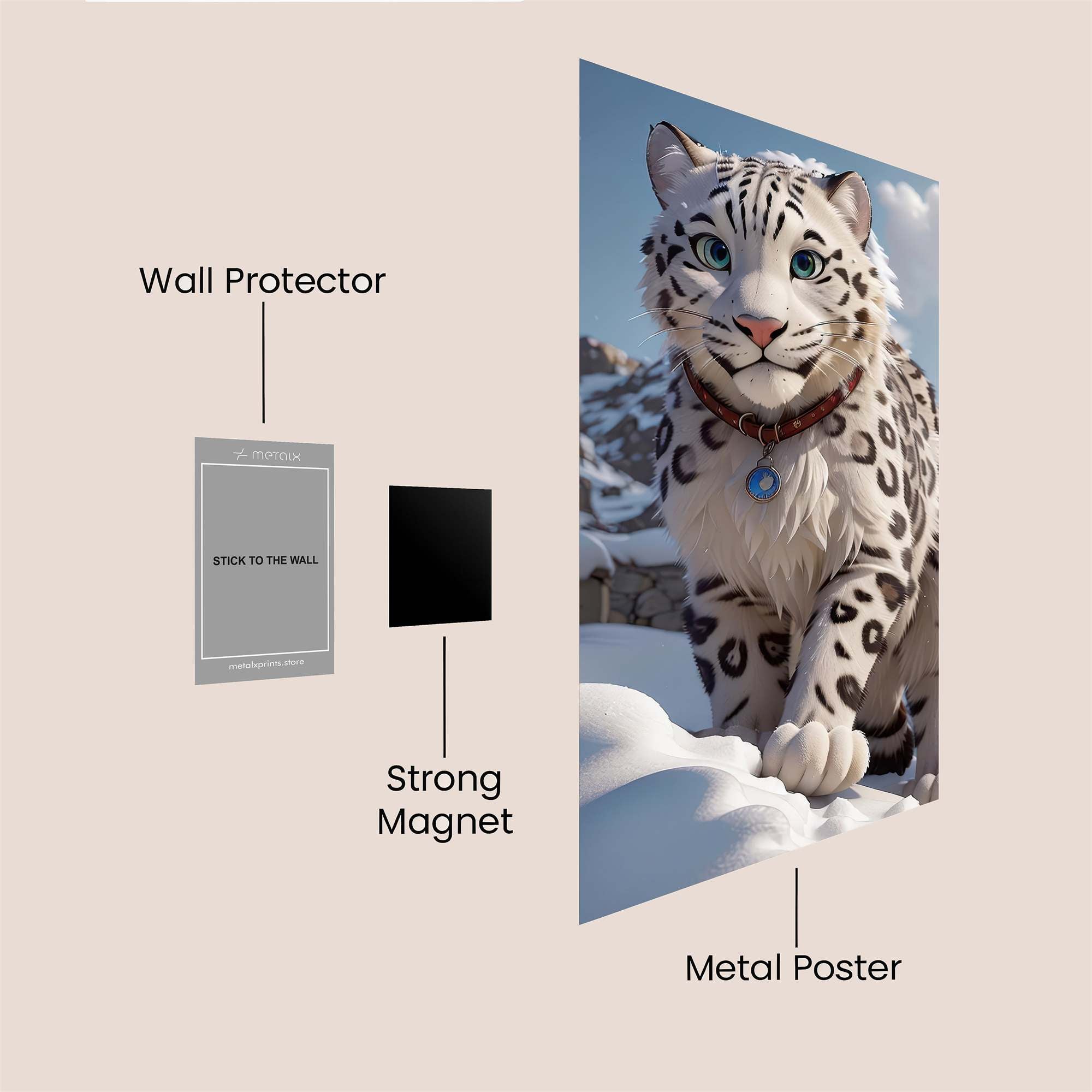 Snowflake Serenity Safe Wall Magnetic / M