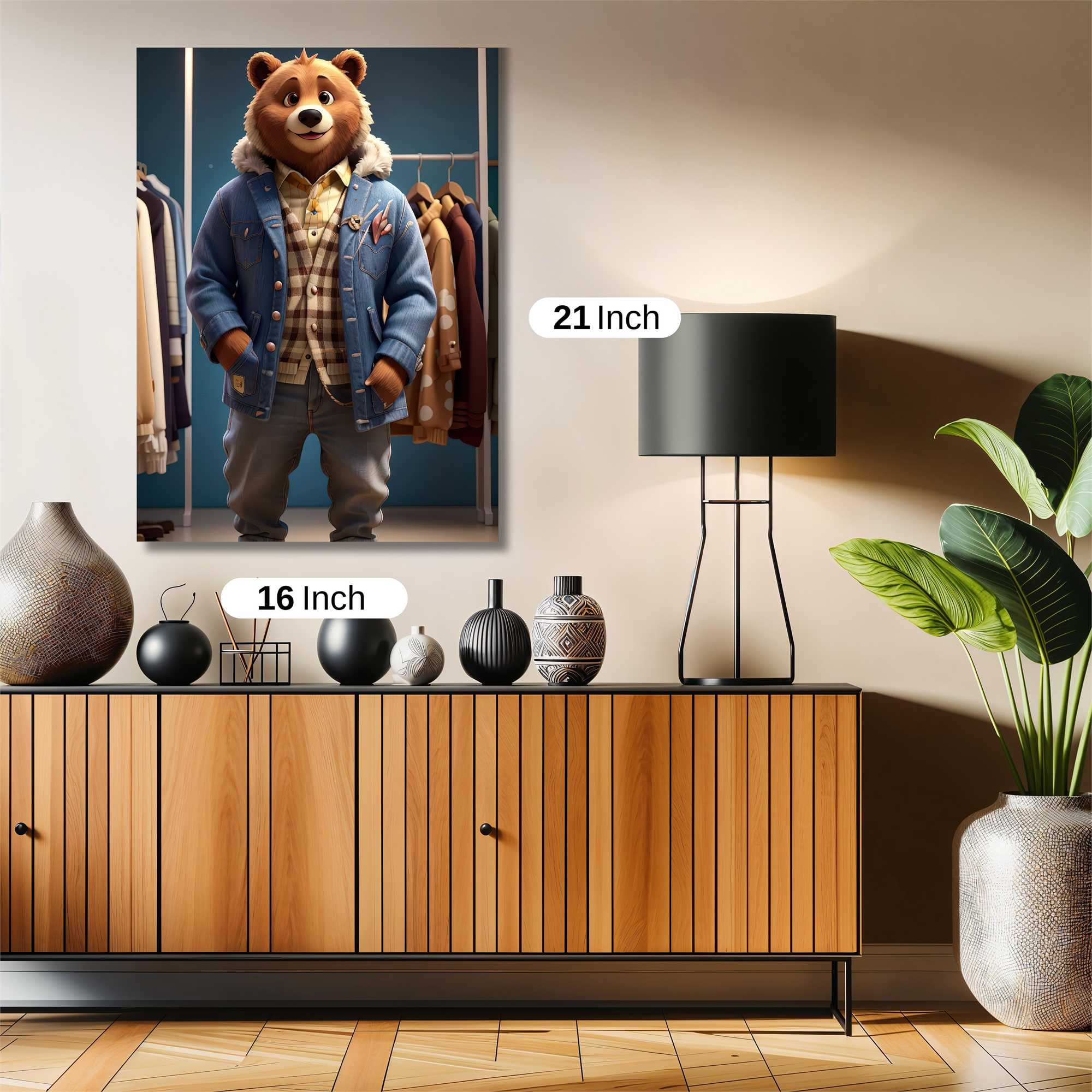 Bear Fashionista Safe Wall Magnetic / M