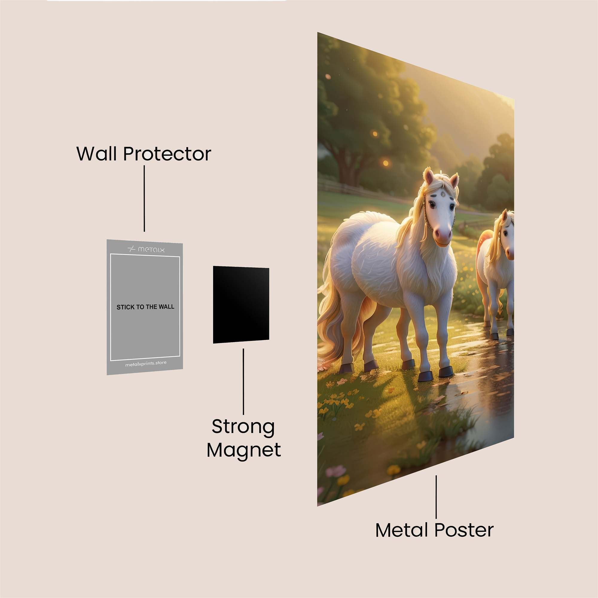 Ponies Blissful Safe Wall Magnetic / M
