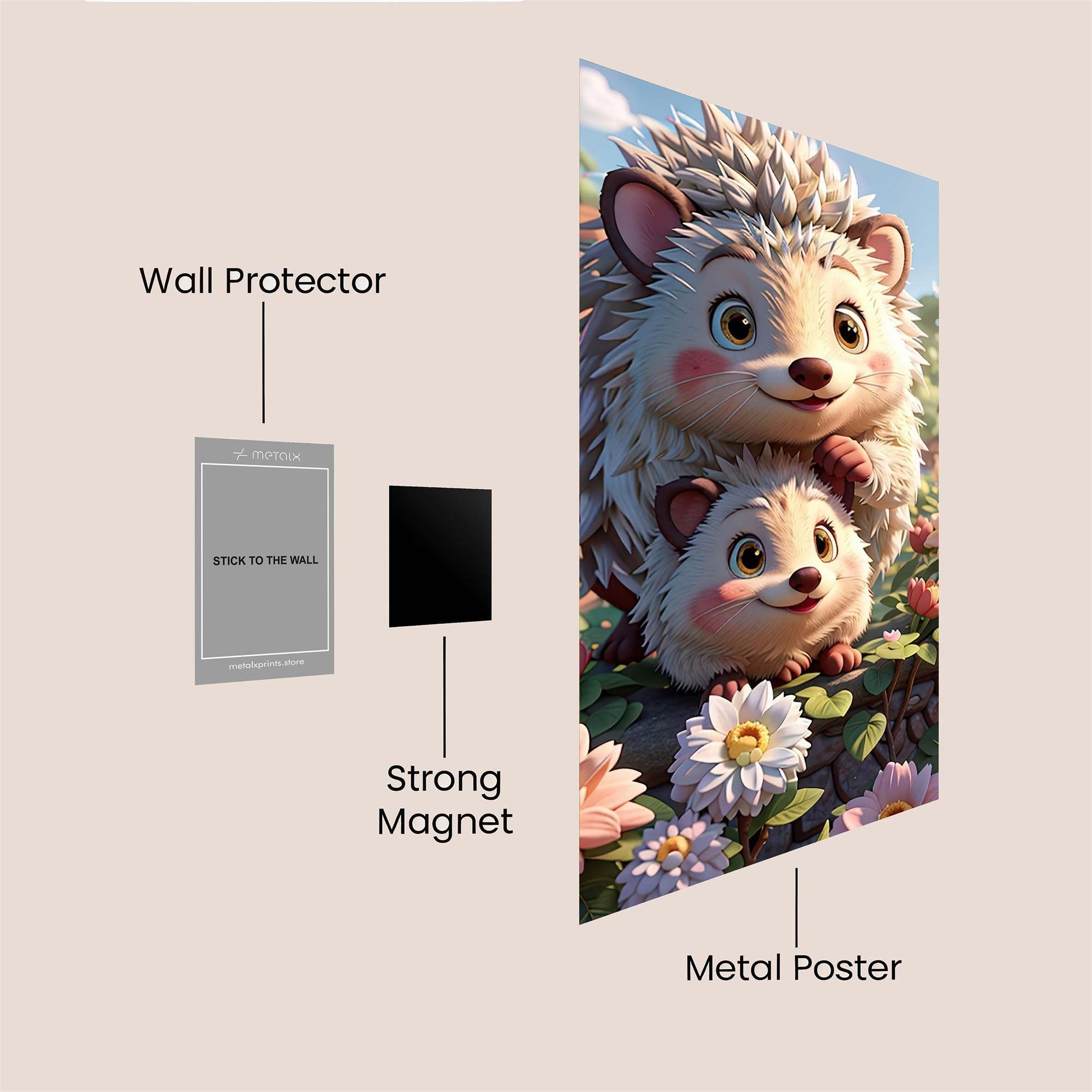 Hedgehog Harmony Safe Wall Magnetic / M