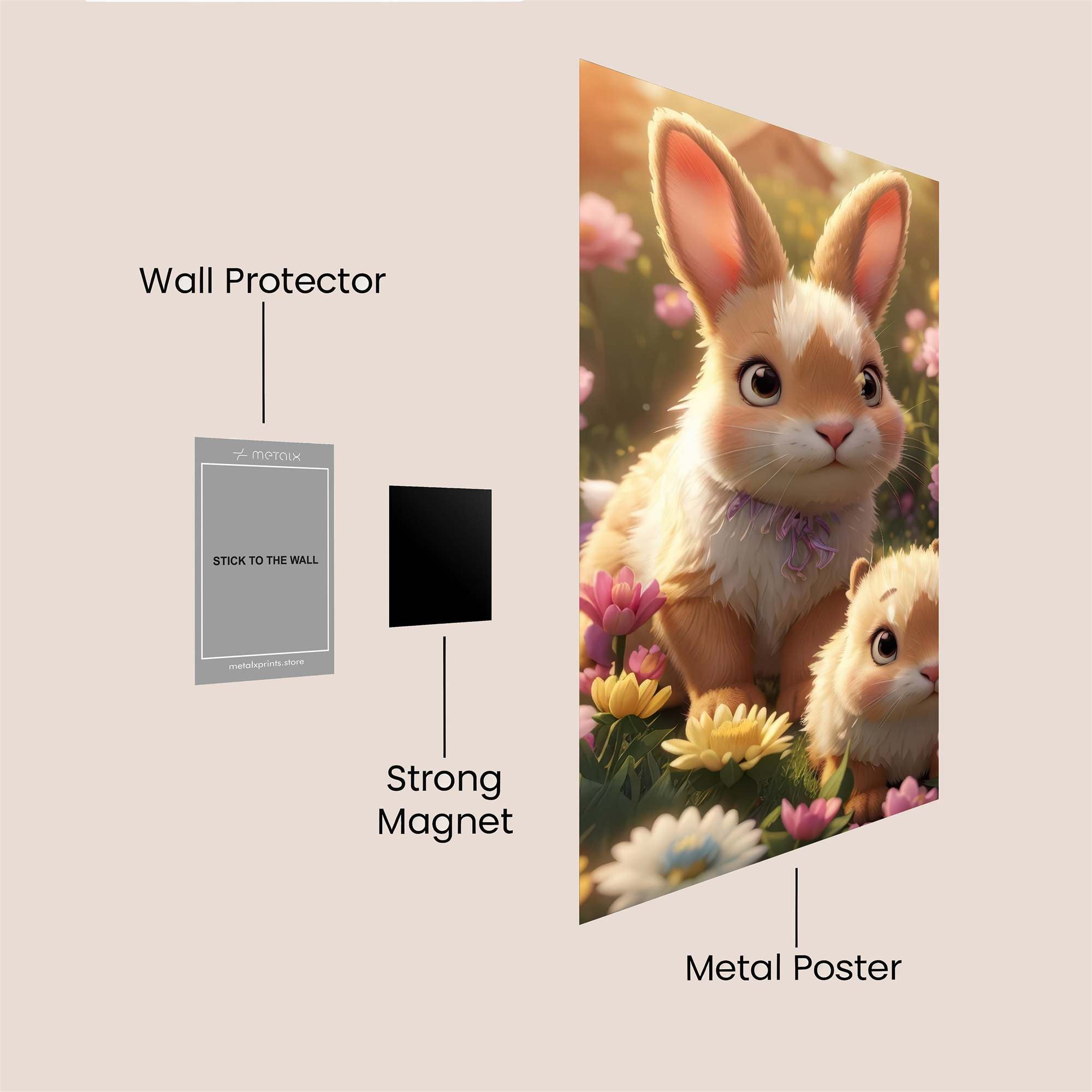 Bunny Bliss Safe Wall Magnetic / M