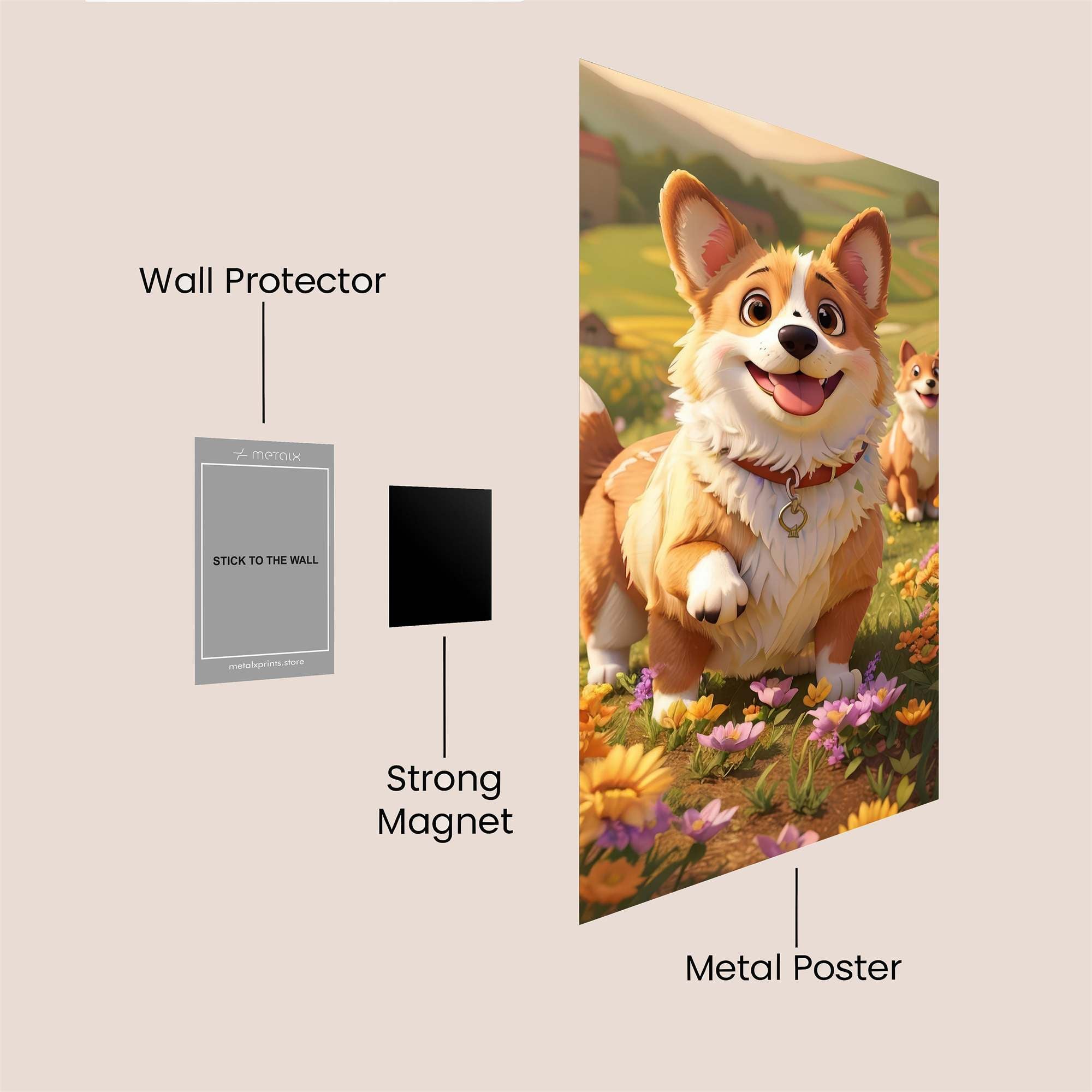 Corgi Bliss Safe Wall Magnetic / M