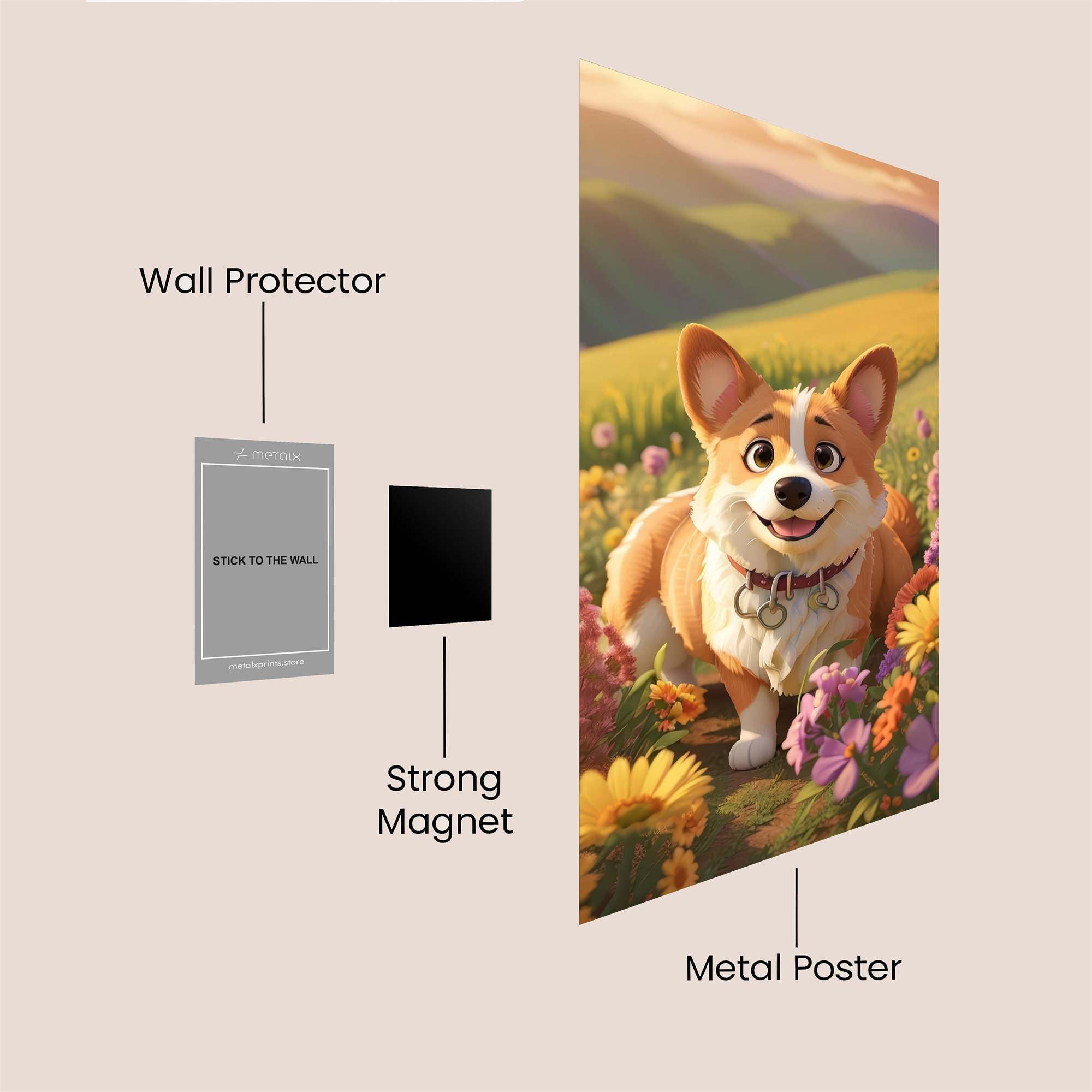Corgi Bliss Safe Wall Magnetic / M