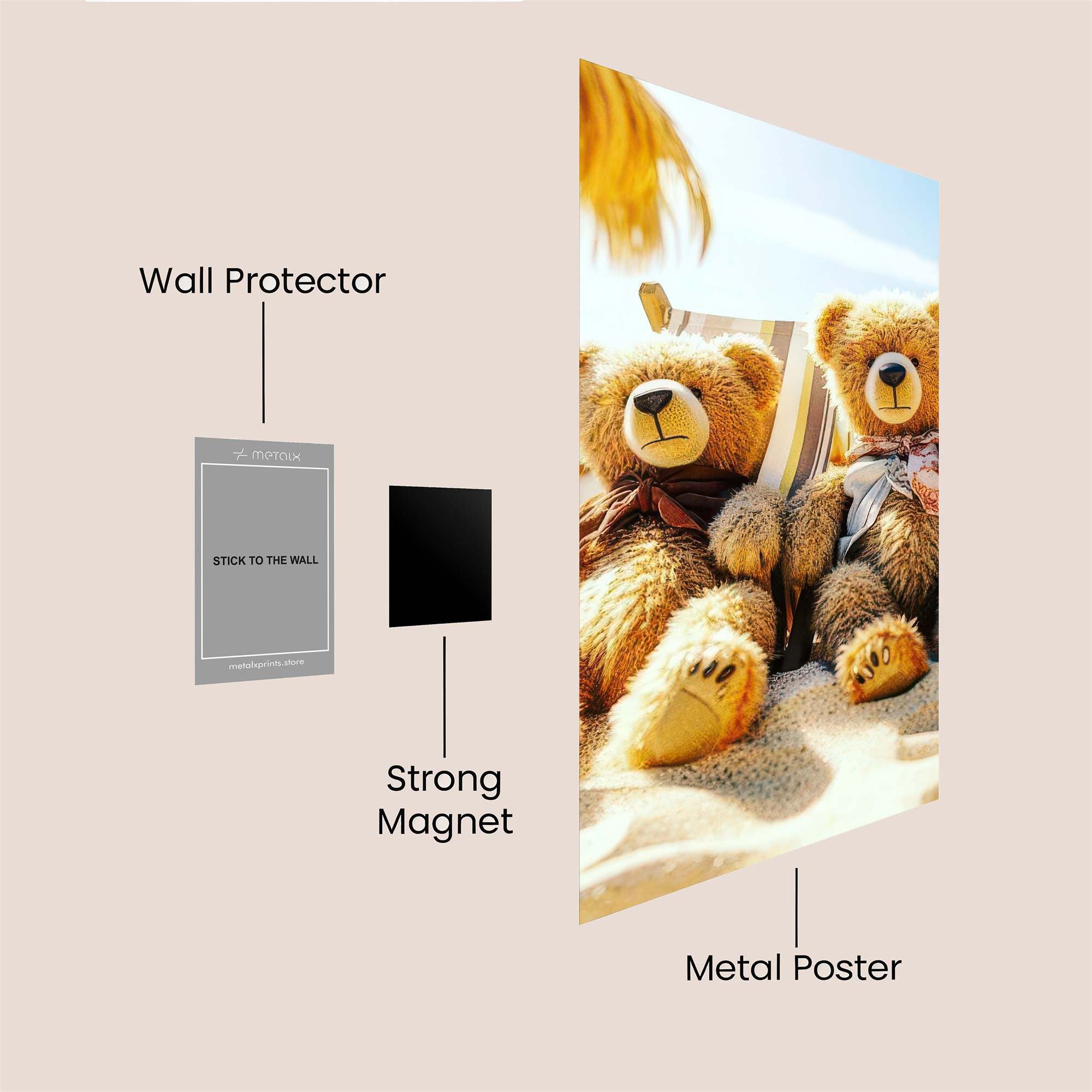 Teddy Tranquility Safe Wall Magnetic / M