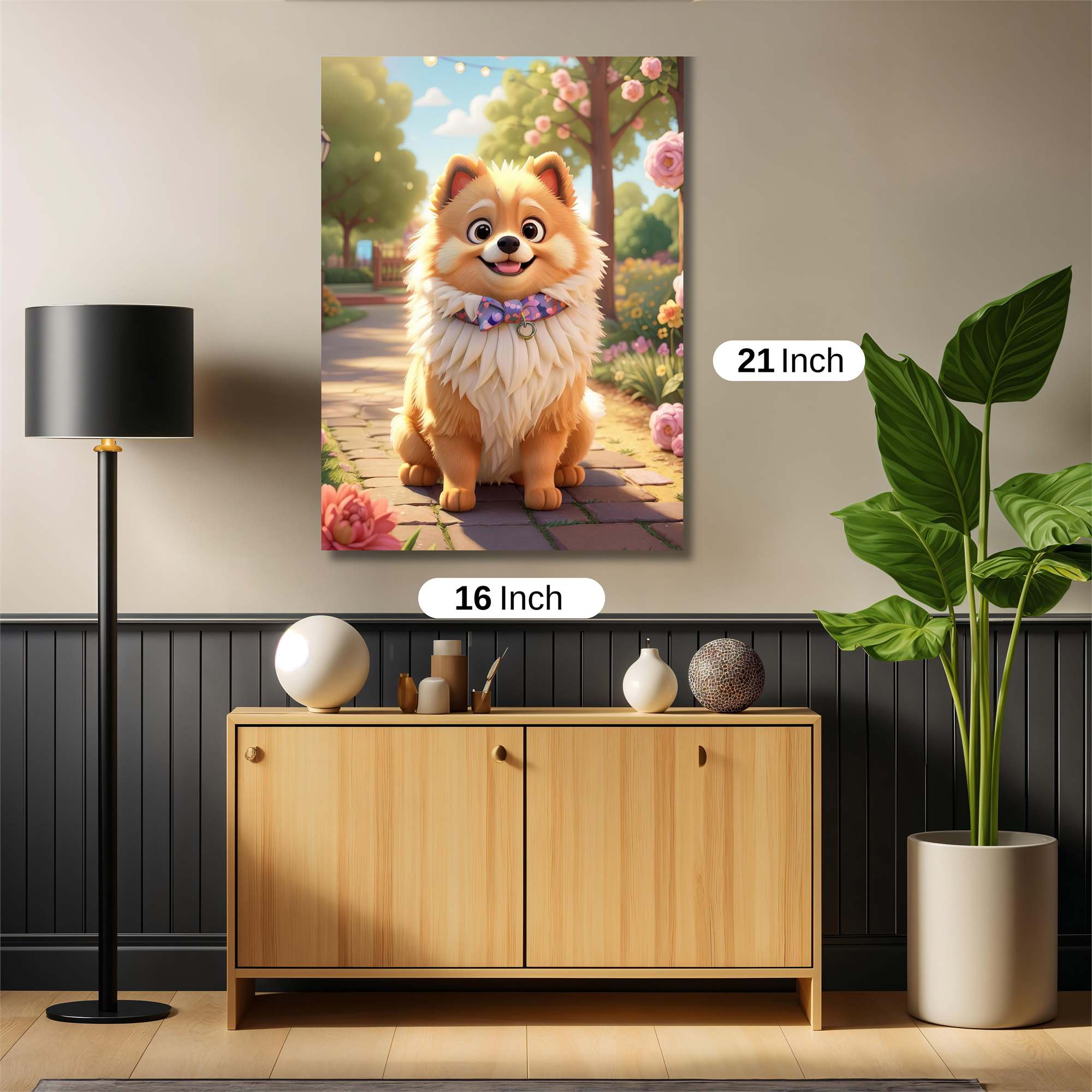 Pomeranian Bliss Safe Wall Magnetic / M