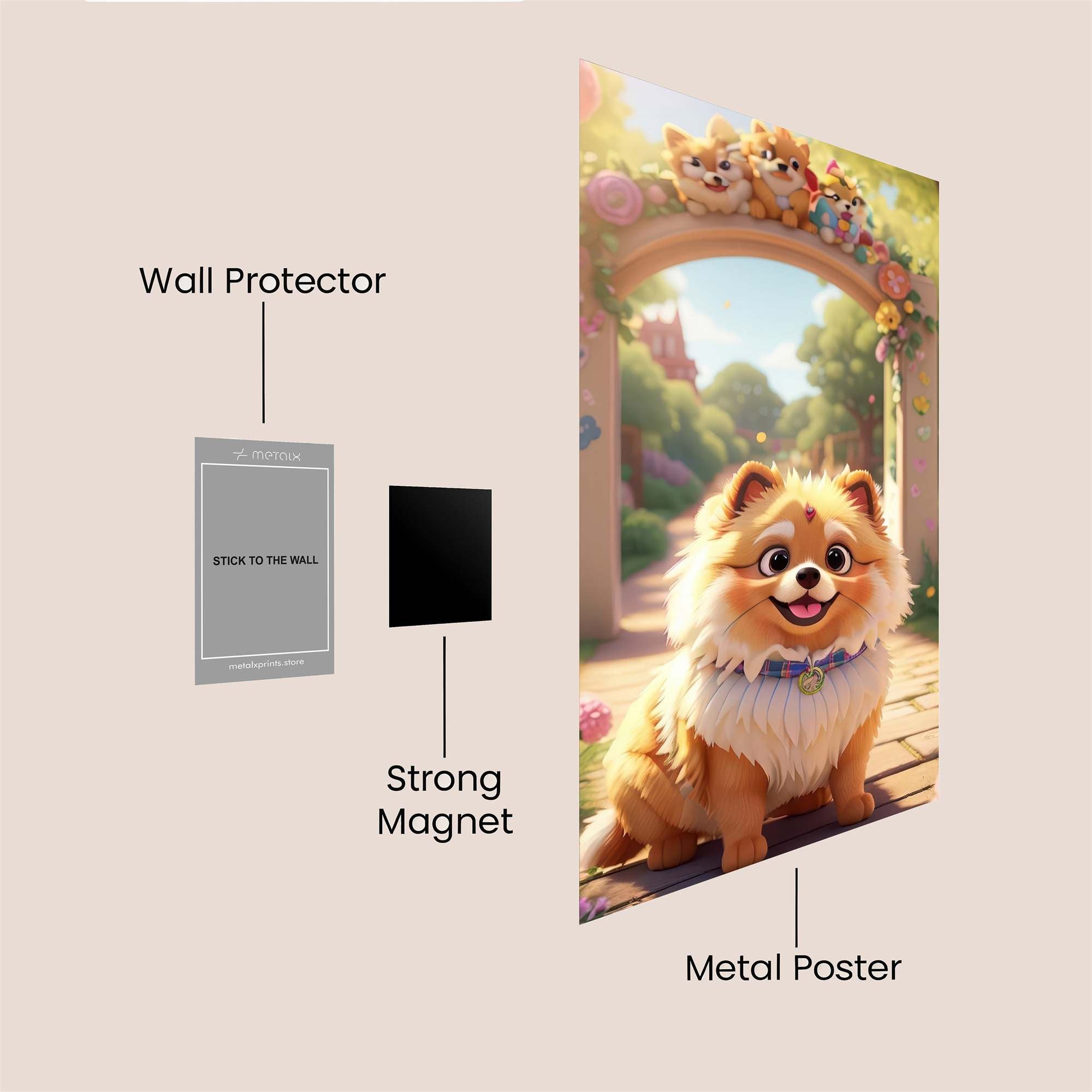 Pomeranian Paradise Safe Wall Magnetic / M