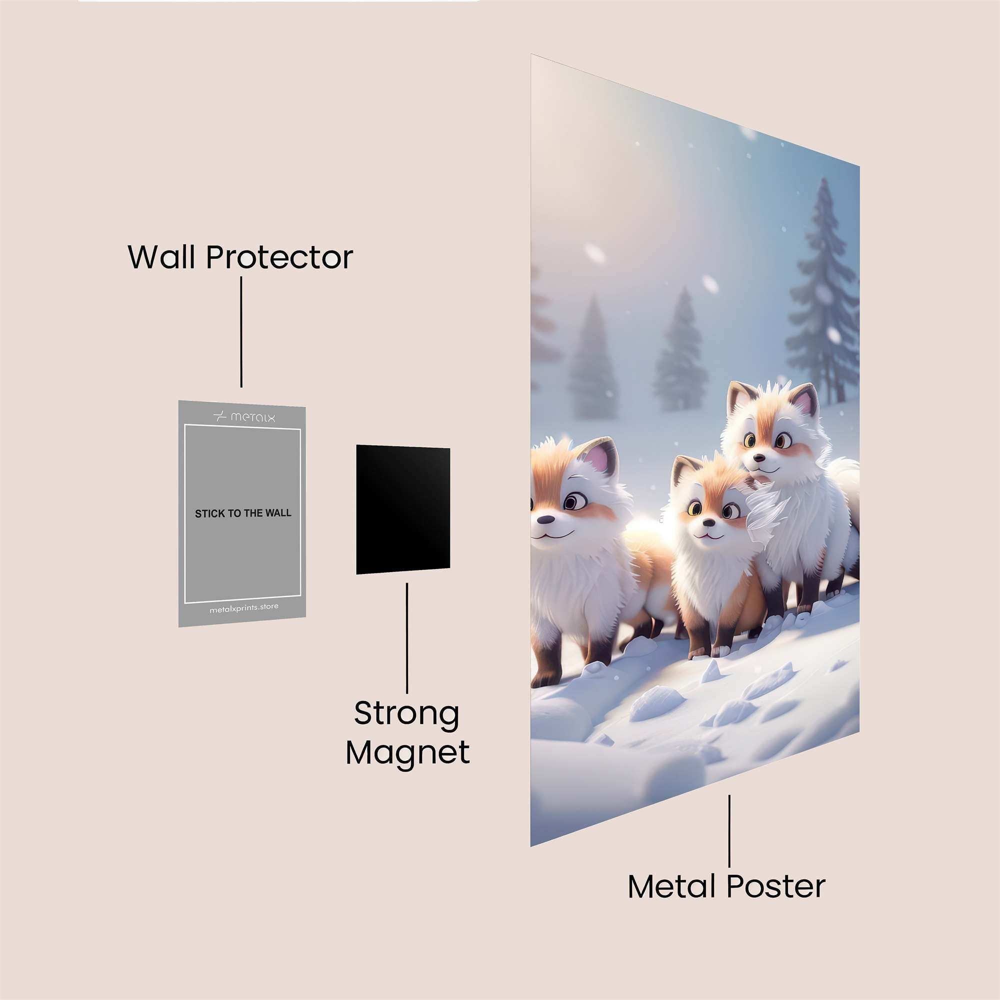 Foxes Frolic Safe Wall Magnetic / M