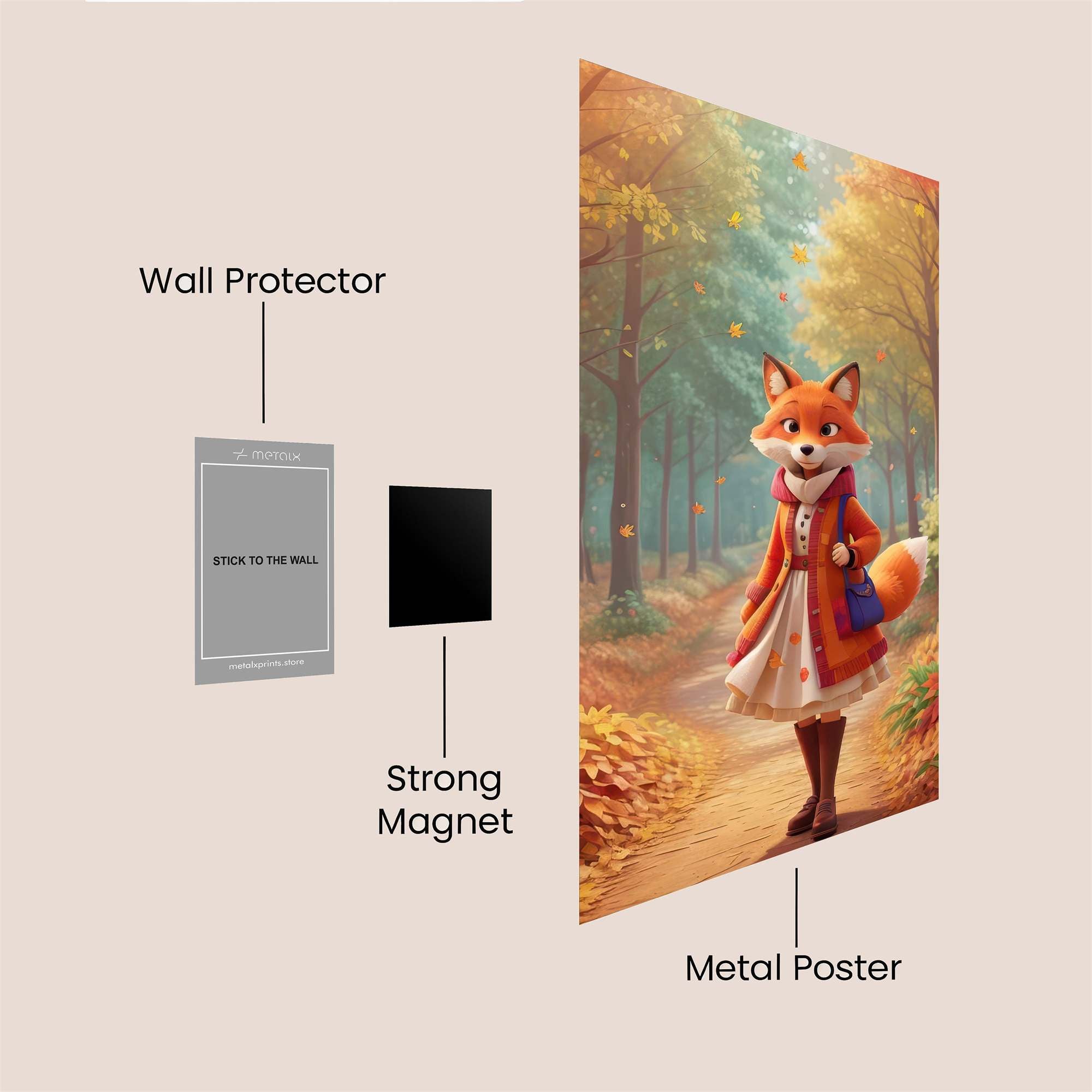 Fox Whimsy Safe Wall Magnetic / M