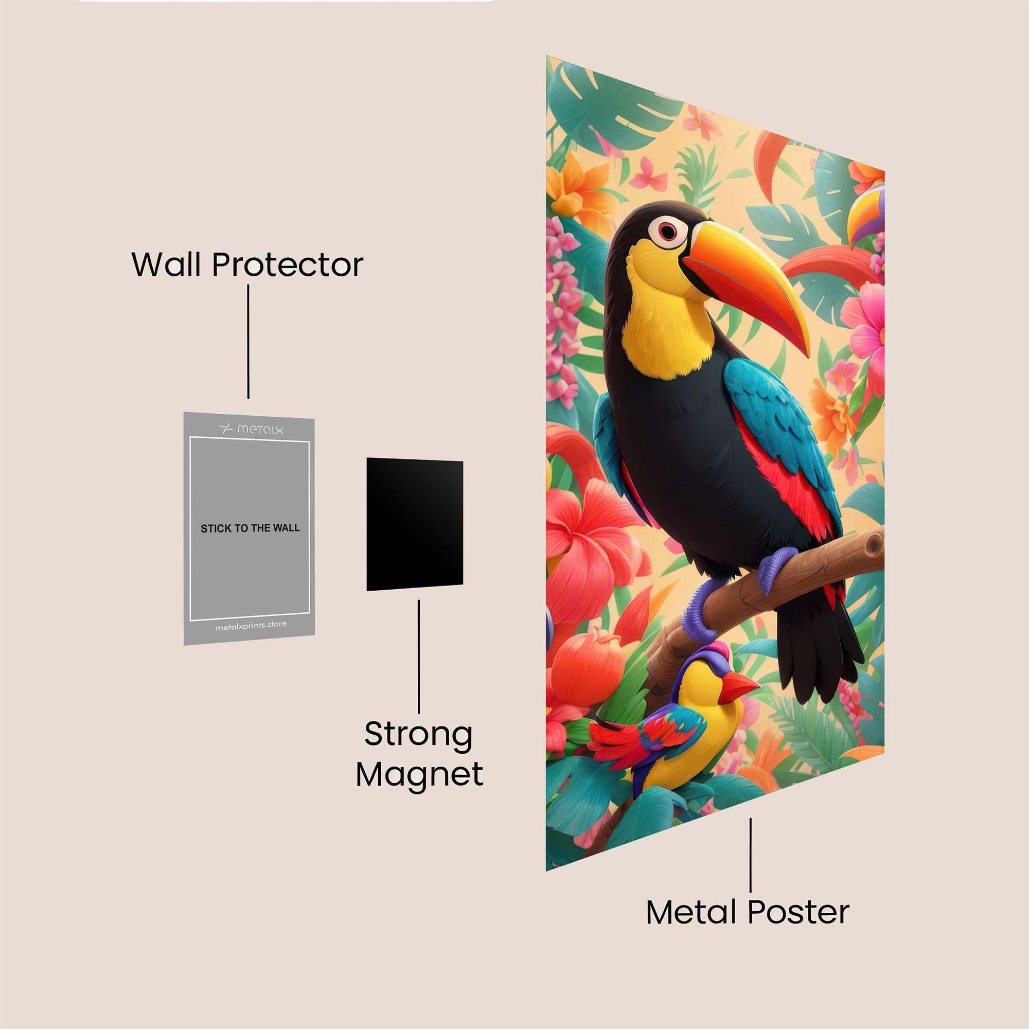 Toucan Bliss Safe Wall Magnetic / M