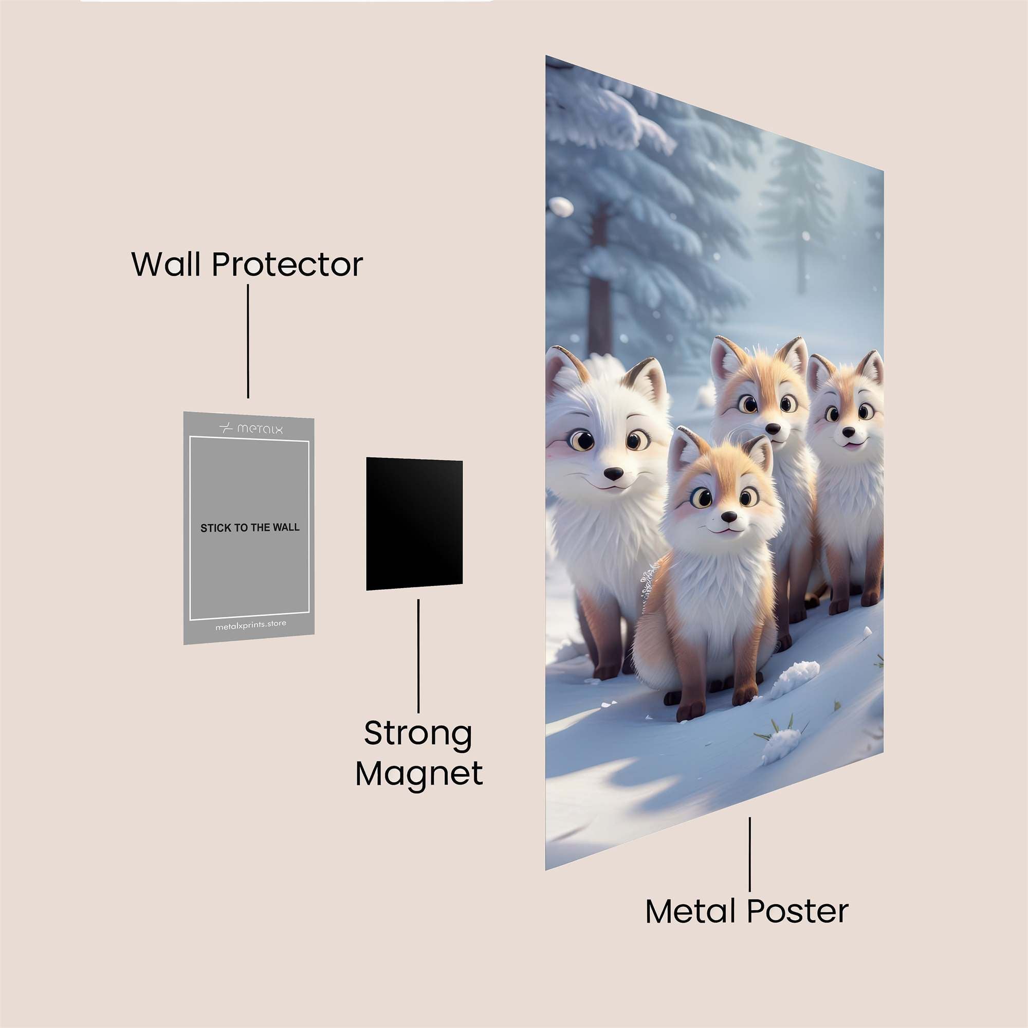 Foxes Frolic Safe Wall Magnetic / M