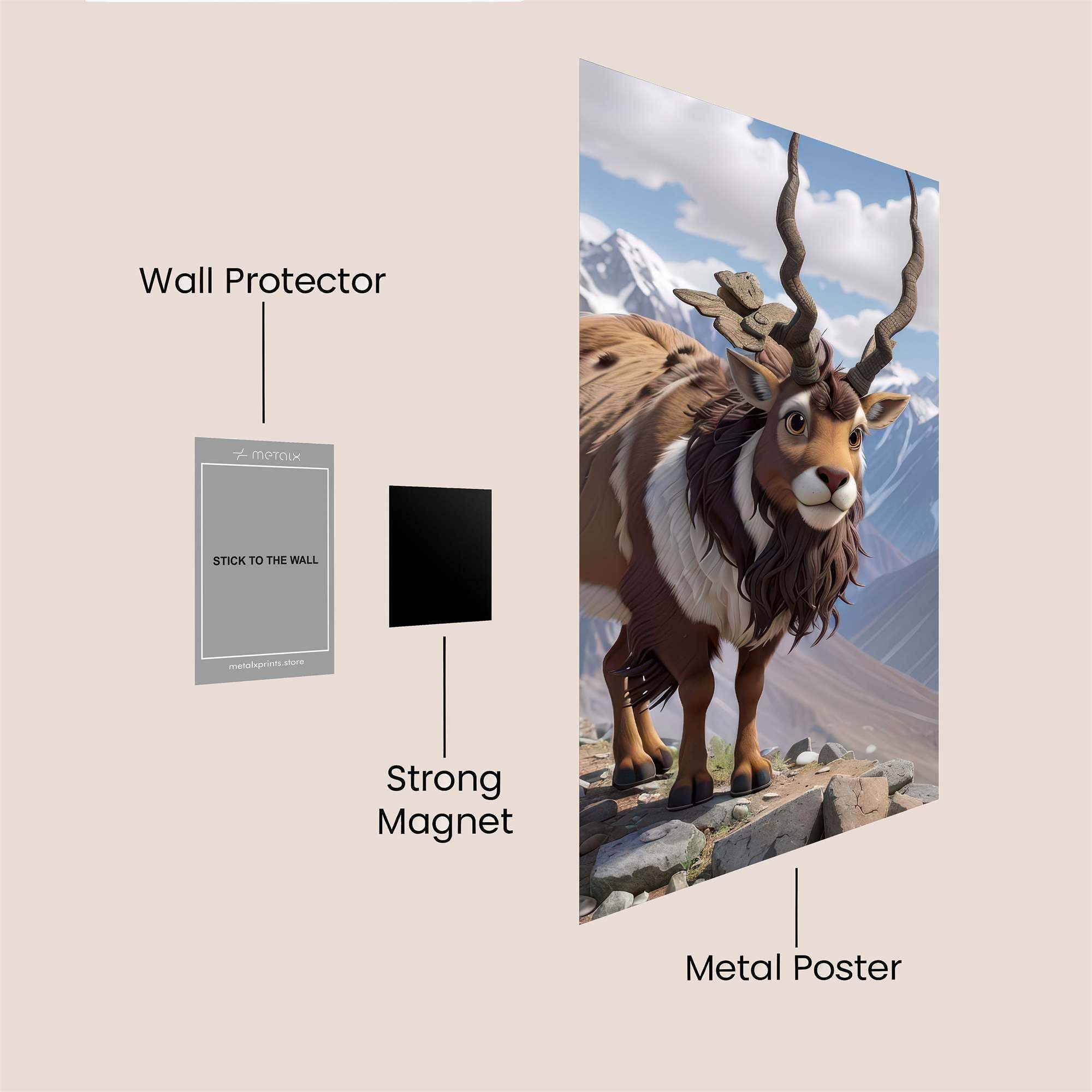 Mountain Majestic Safe Wall Magnetic / M