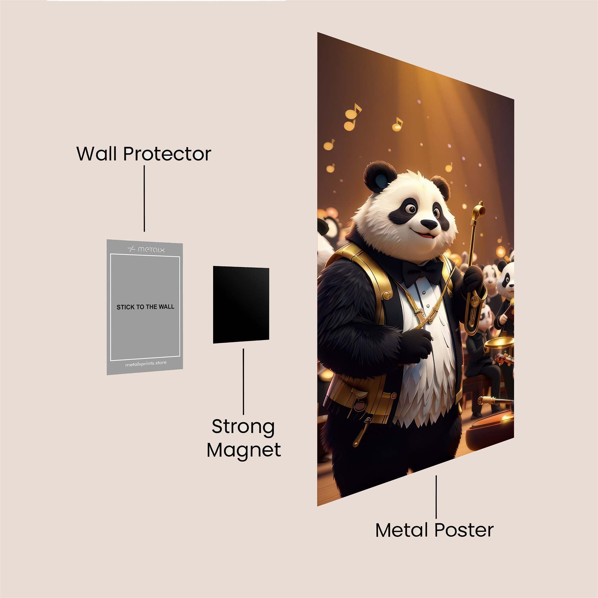 Panda Bliss Safe Wall Magnetic / M