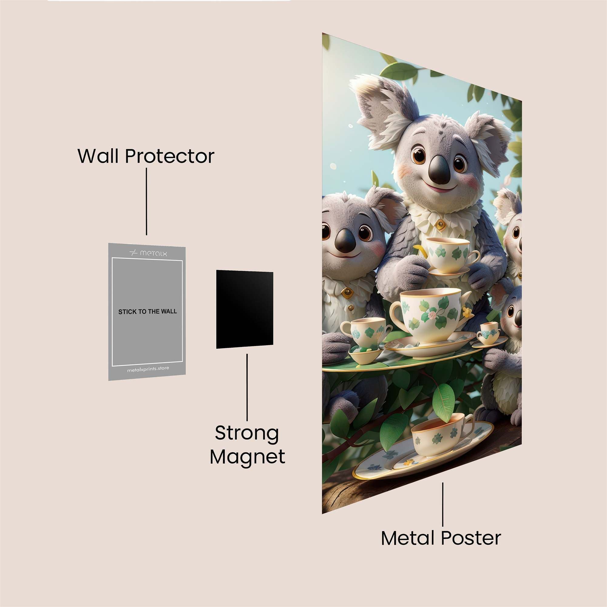 Koala Cheer Safe Wall Magnetic / M