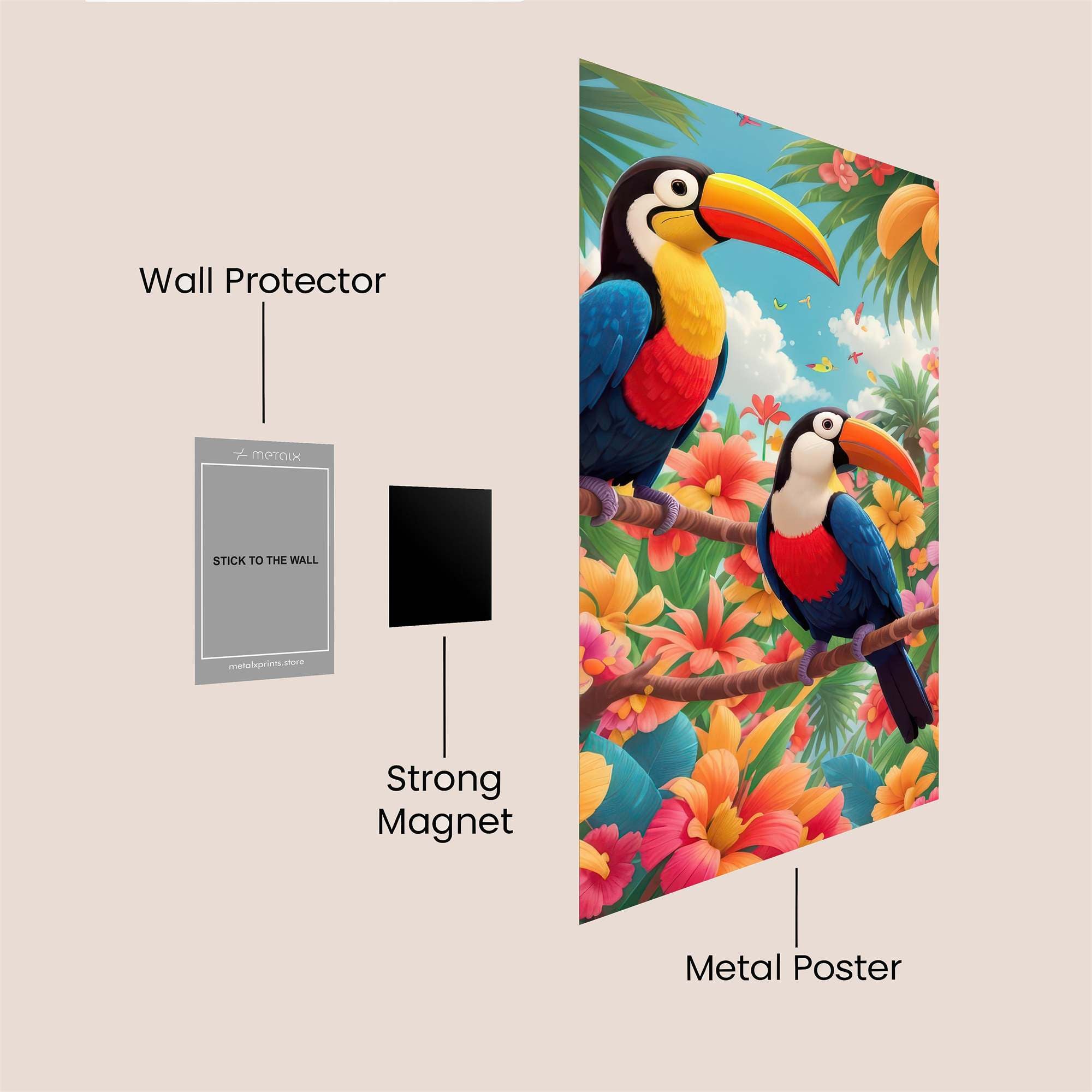 Toucan Bliss Safe Wall Magnetic / M