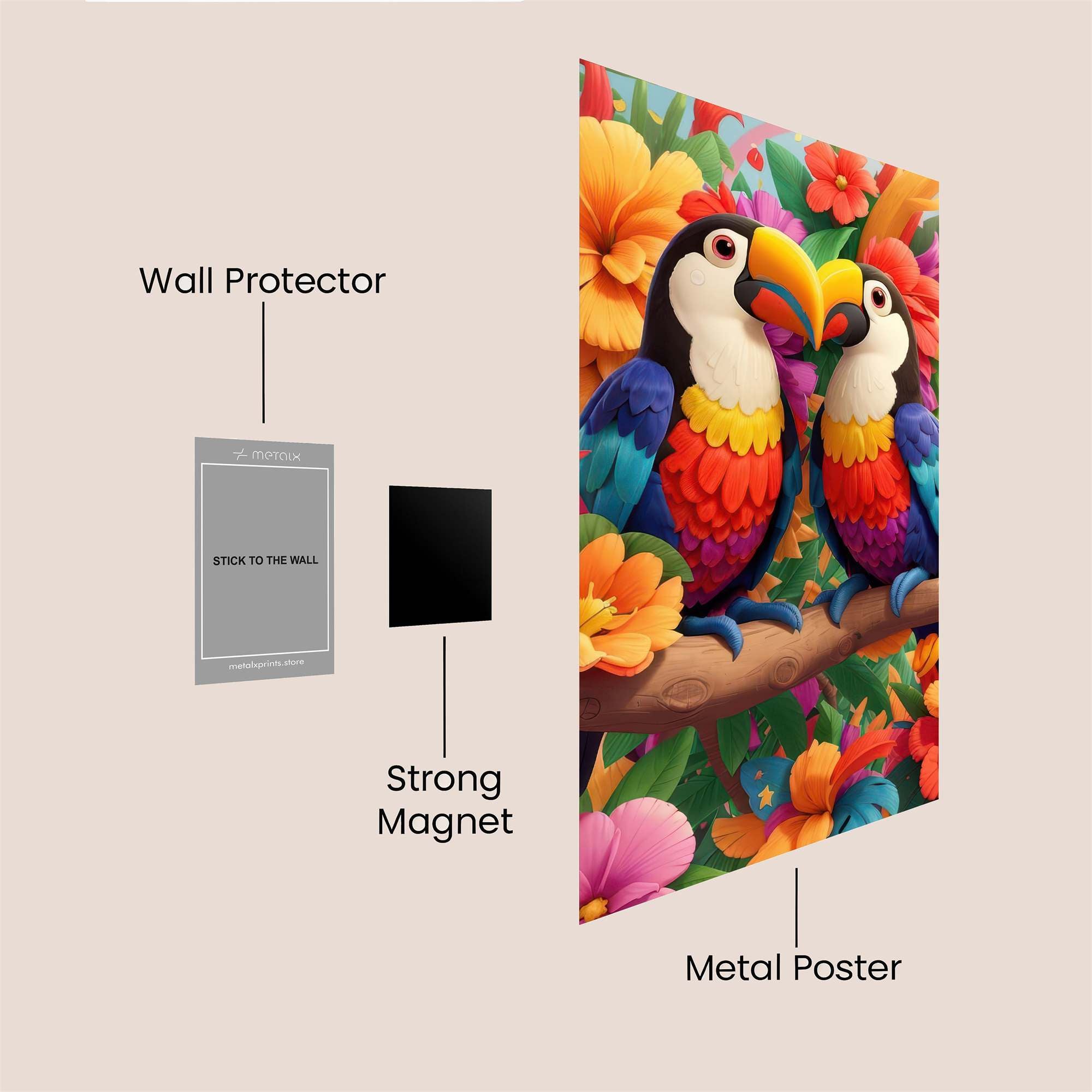 Toucan Tranquility Safe Wall Magnetic / M