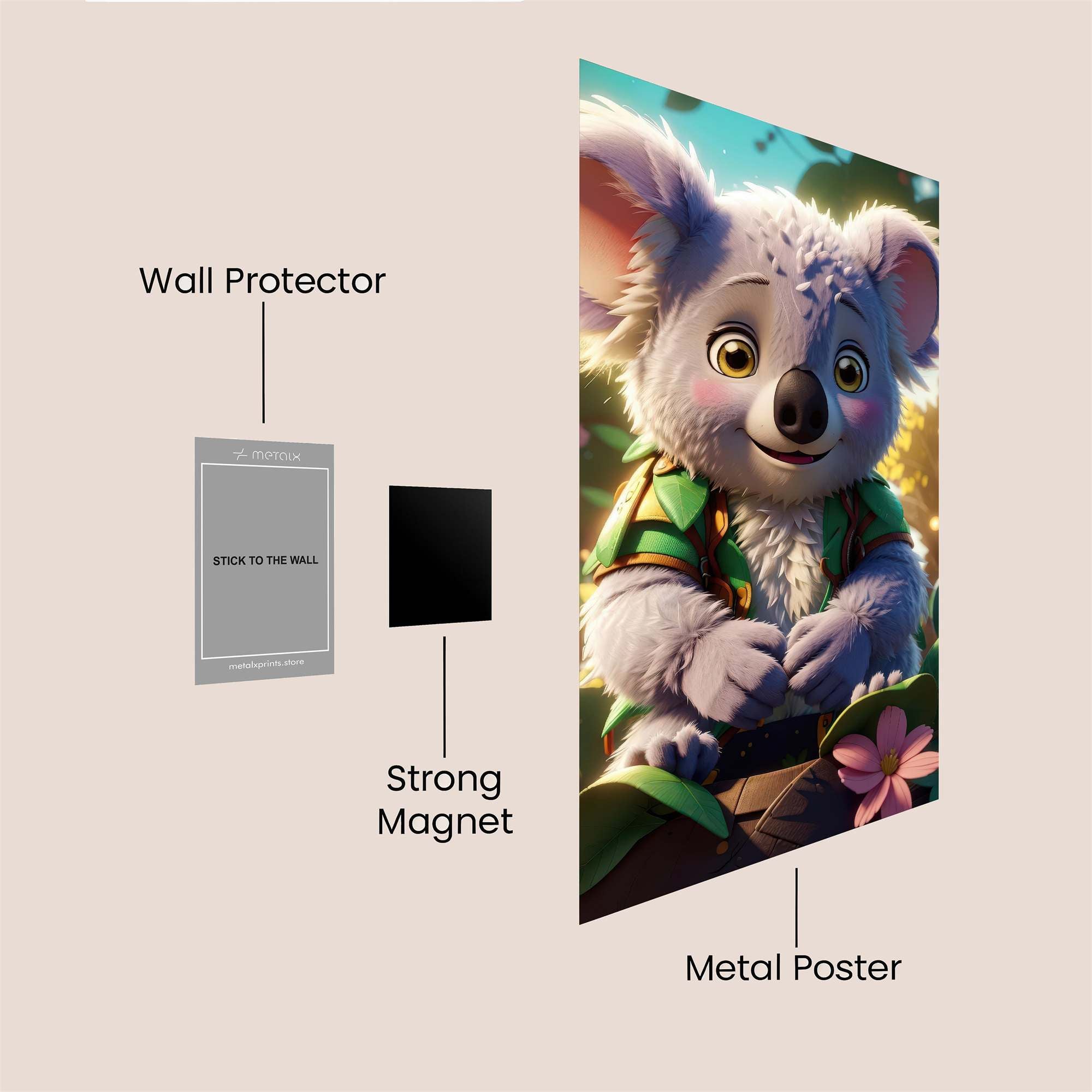 Bear Heroic Safe Wall Magnetic / M