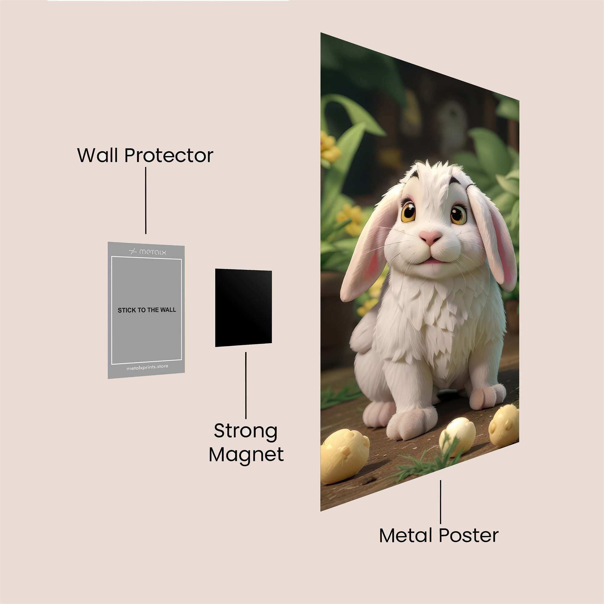 Fluffy Serenity Safe Wall Magnetic / M