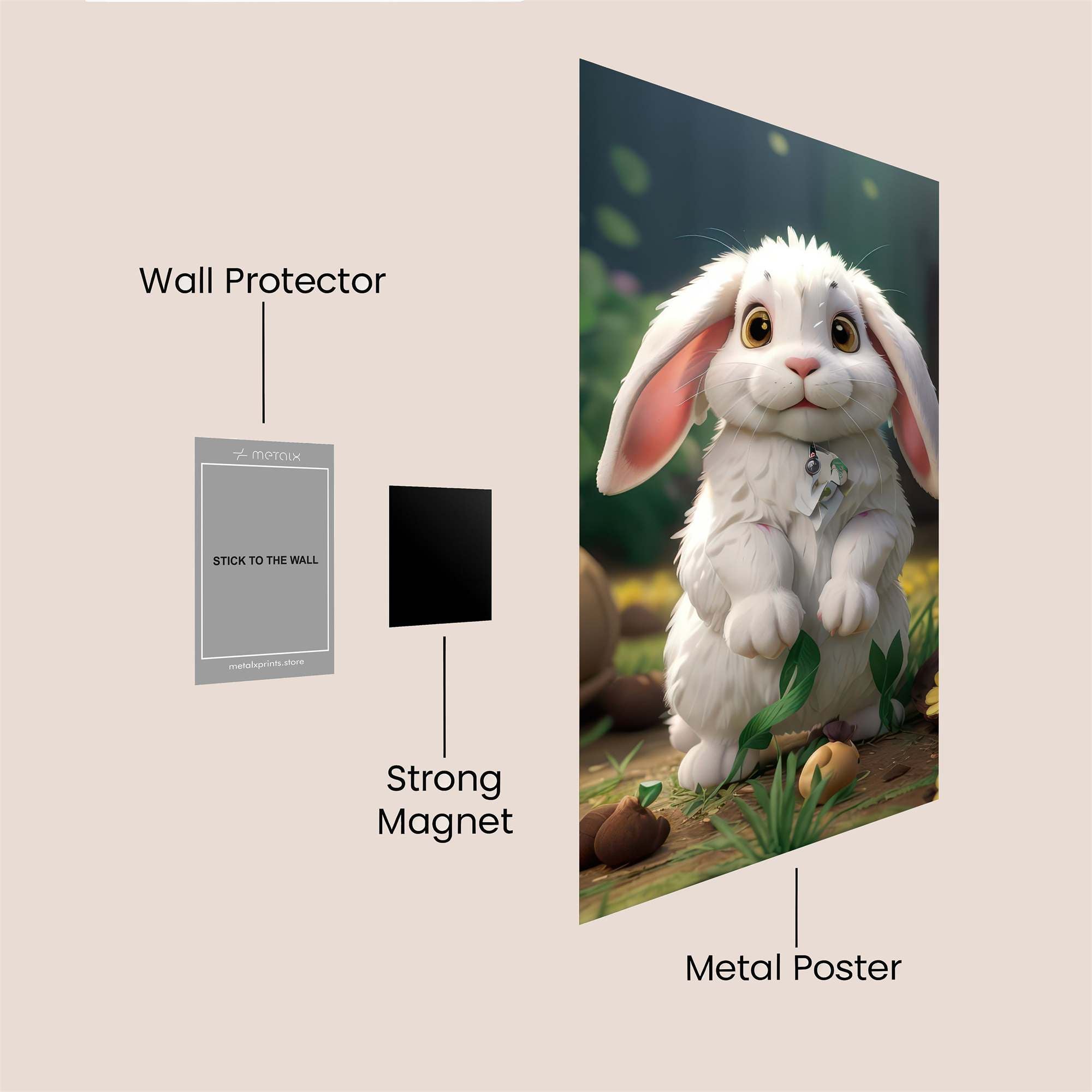 Bunny Bliss Safe Wall Magnetic / M