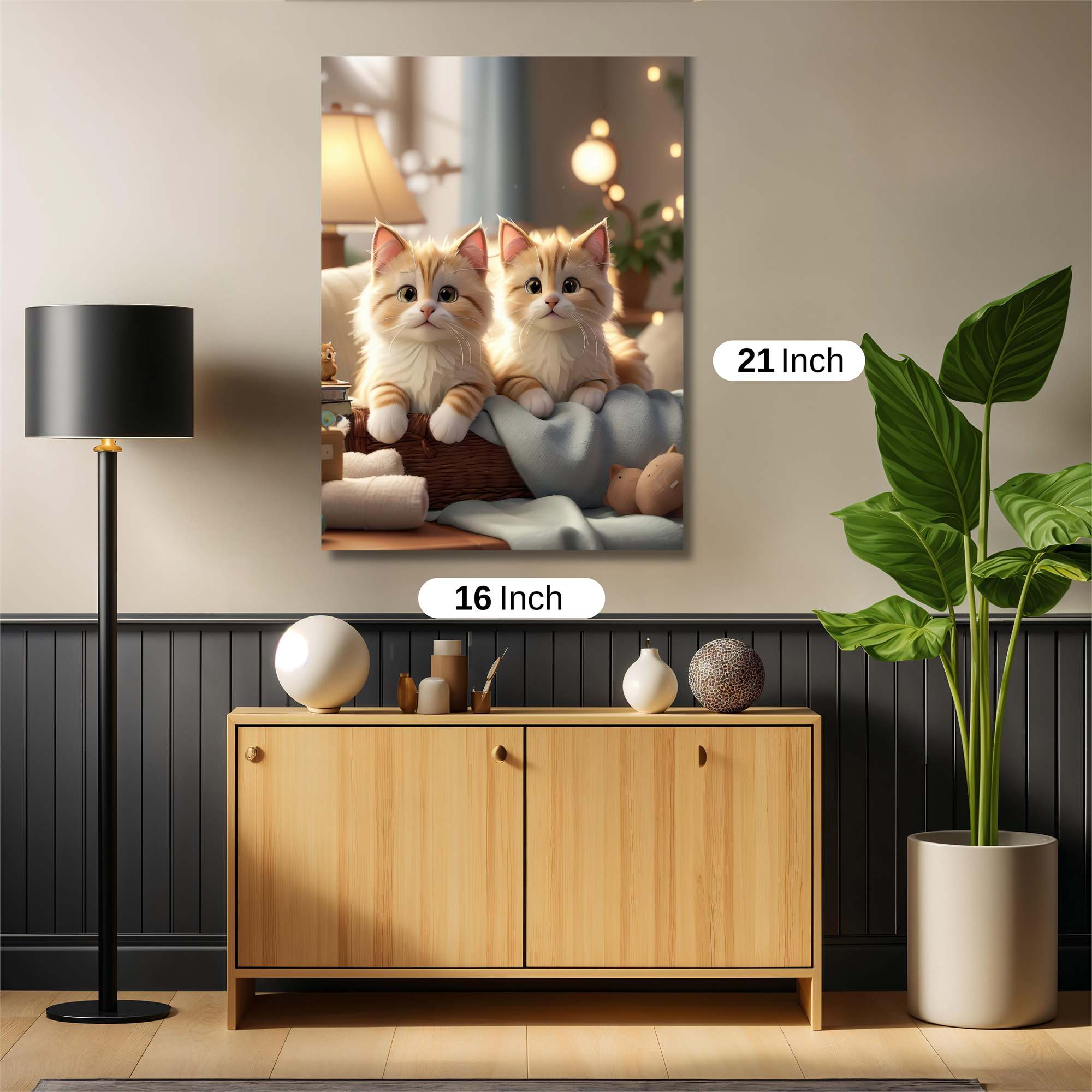Kittens Cozy Safe Wall Magnetic / M