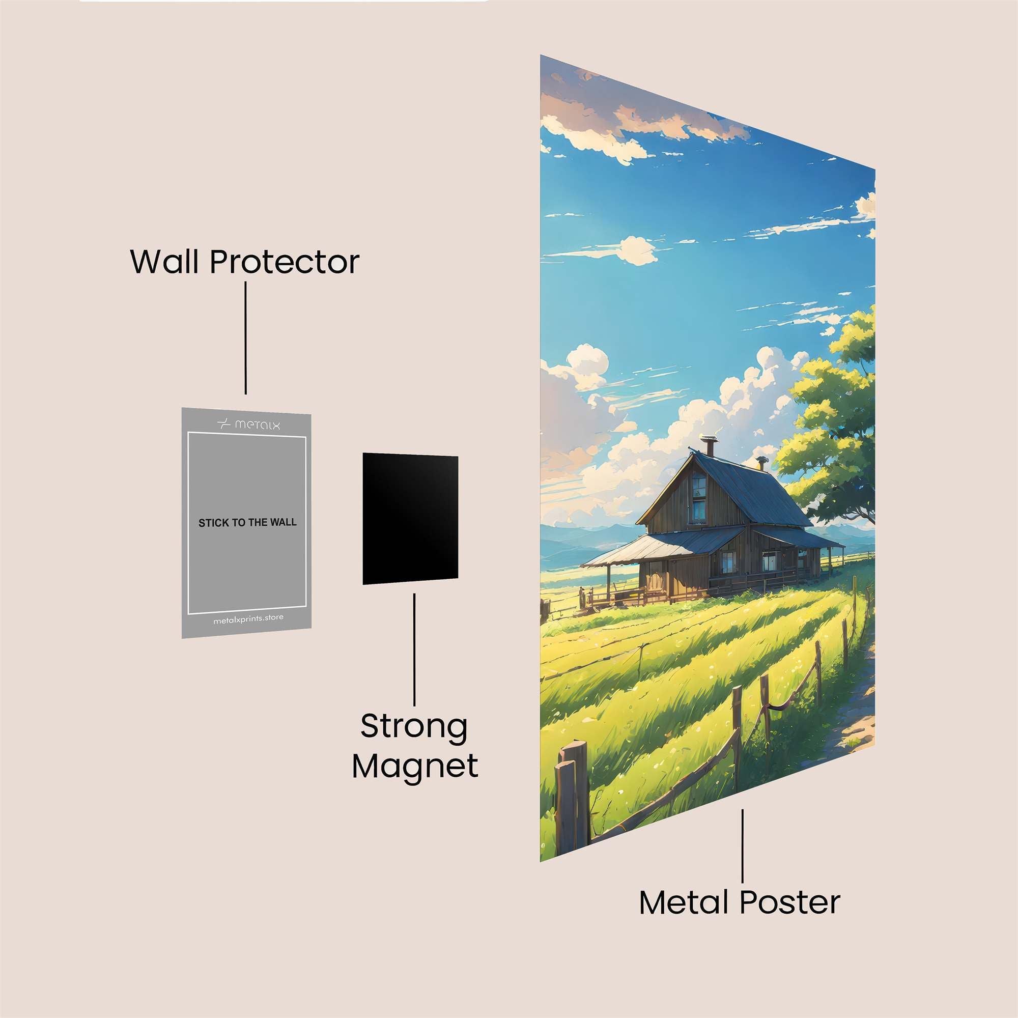 Cottage Serenity Safe Wall Magnetic / M