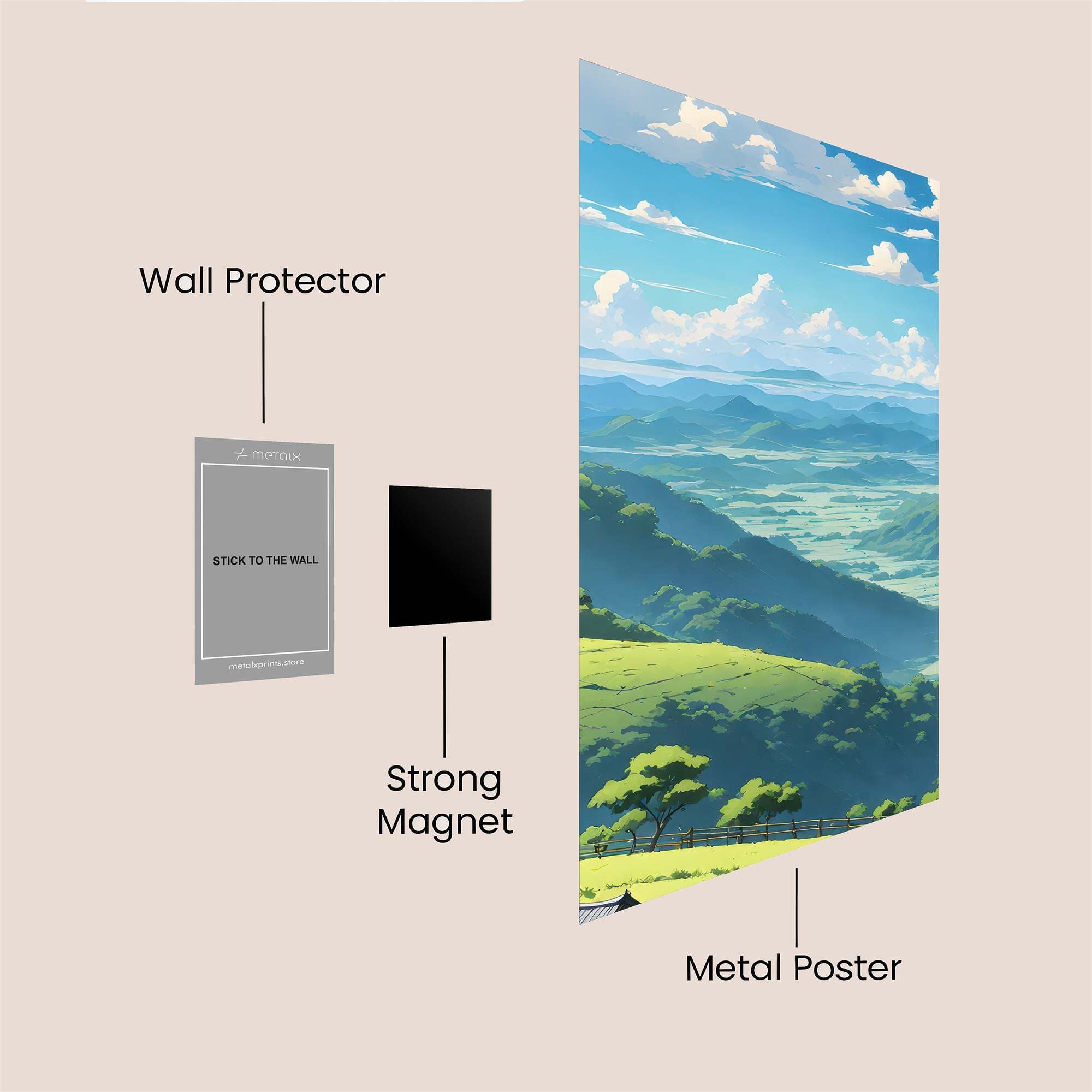 Mountain Serenity Safe Wall Magnetic / M