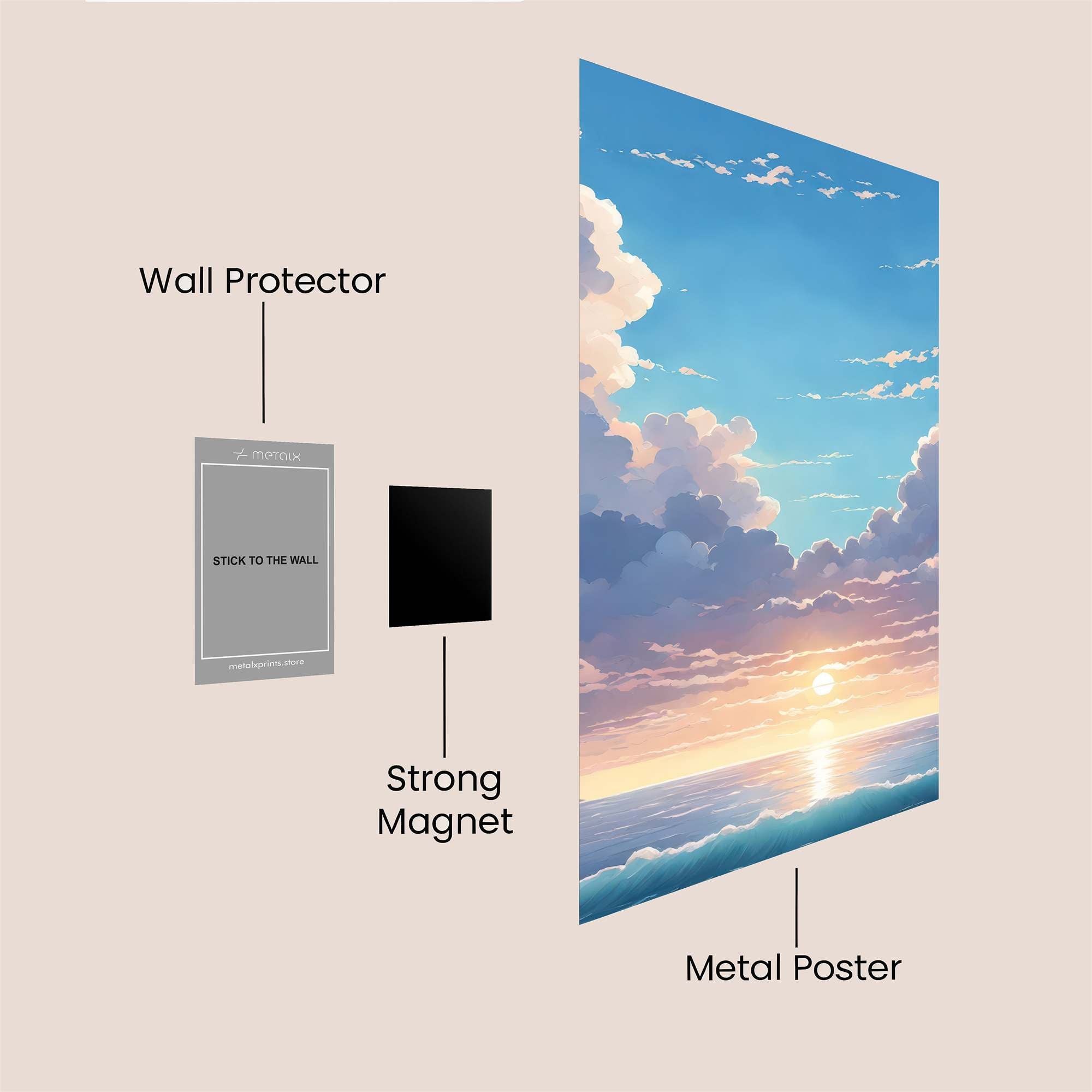Sunrise Serenity Safe Wall Magnetic / M