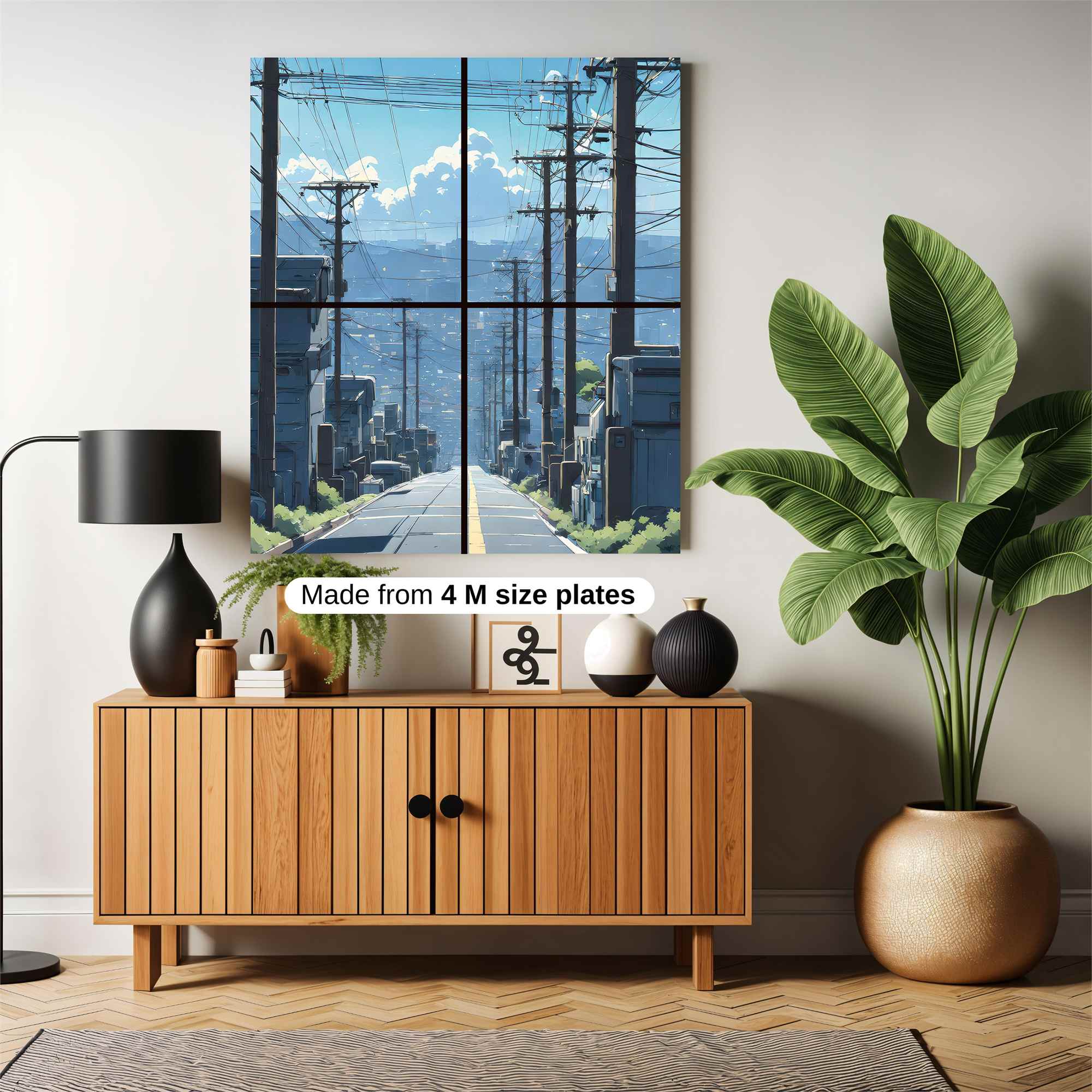 Cityscape Serenity Safe Wall Magnetic / M
