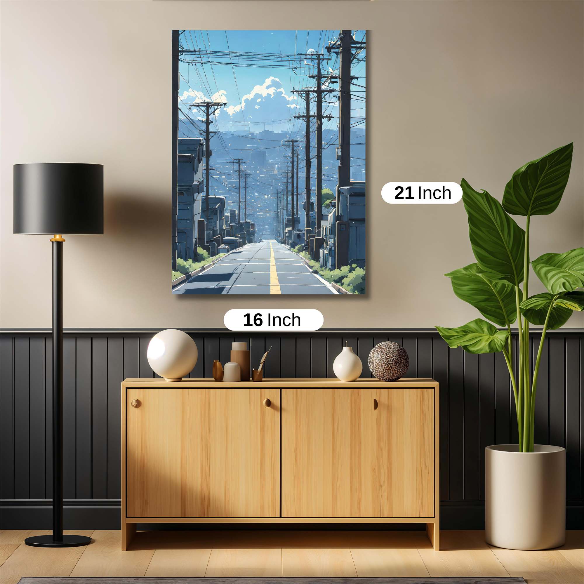 Cityscape Serenity Safe Wall Magnetic / M