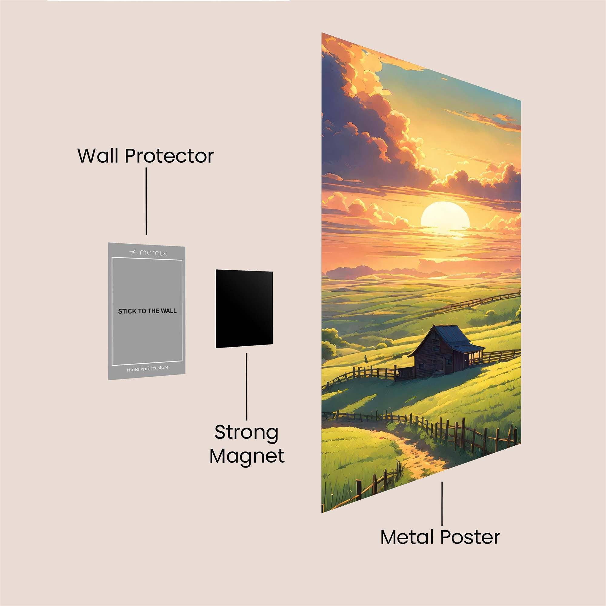 Sunset Serenity Safe Wall Magnetic / M