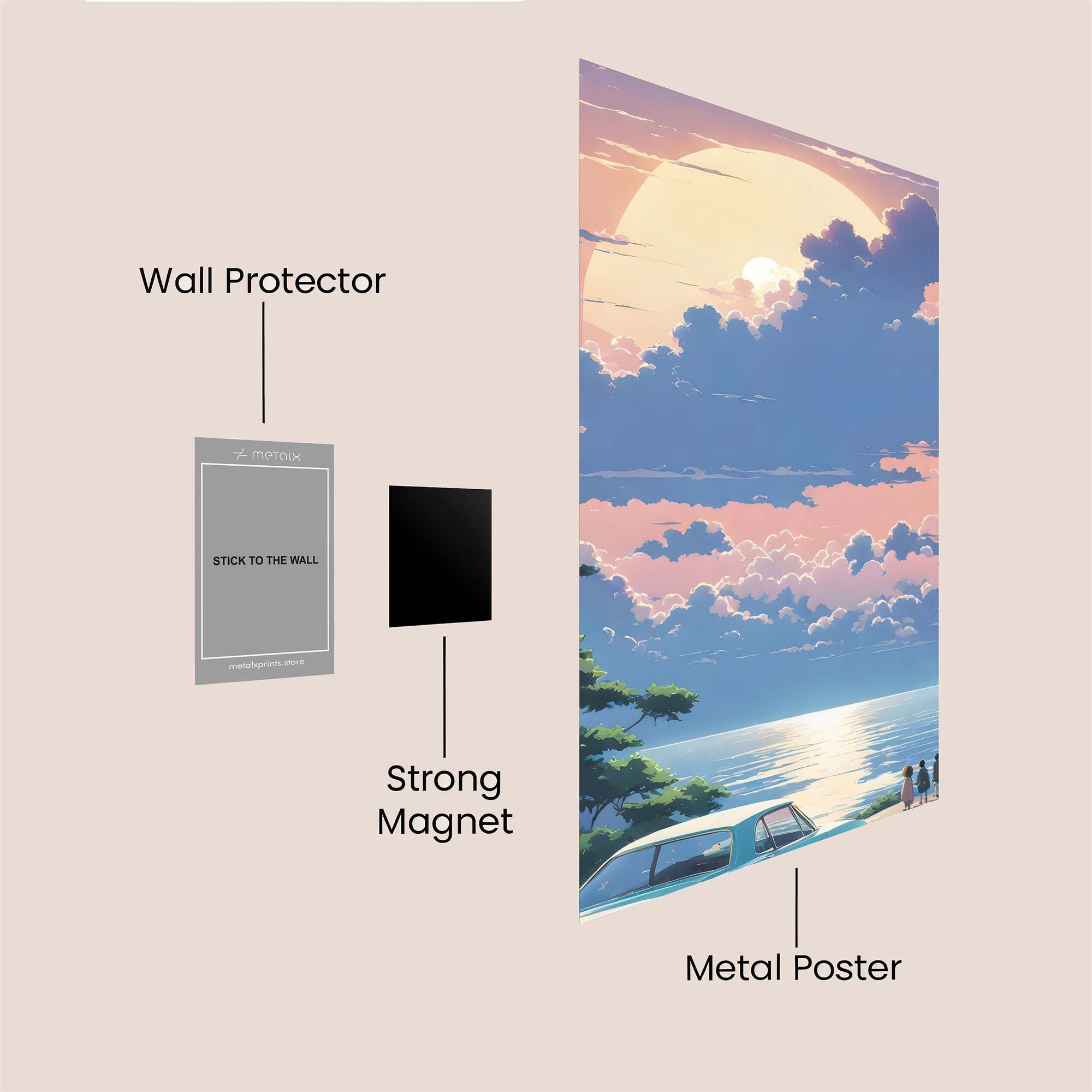 Sunset Serenity Safe Wall Magnetic / M