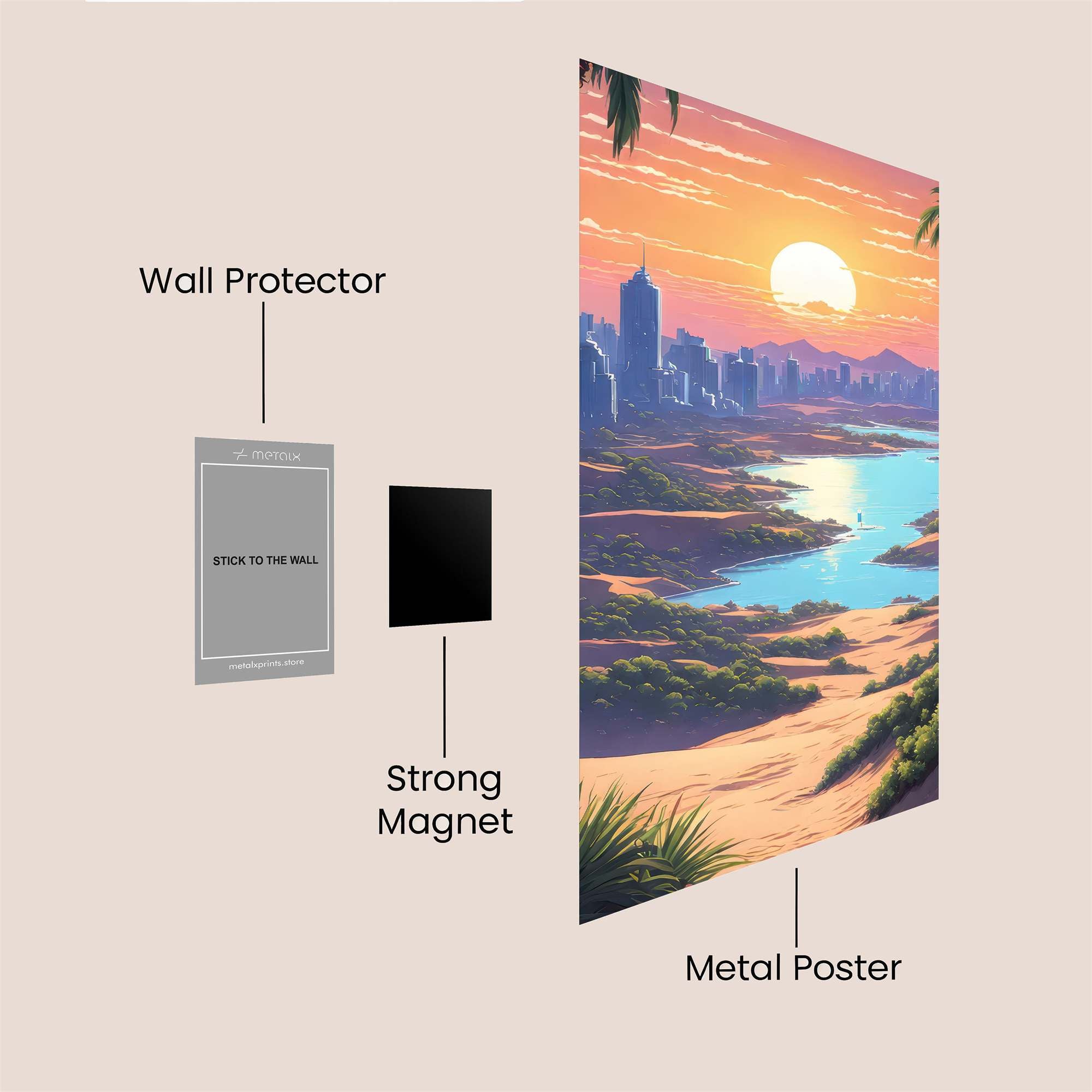 Sunset Serenity Safe Wall Magnetic / M