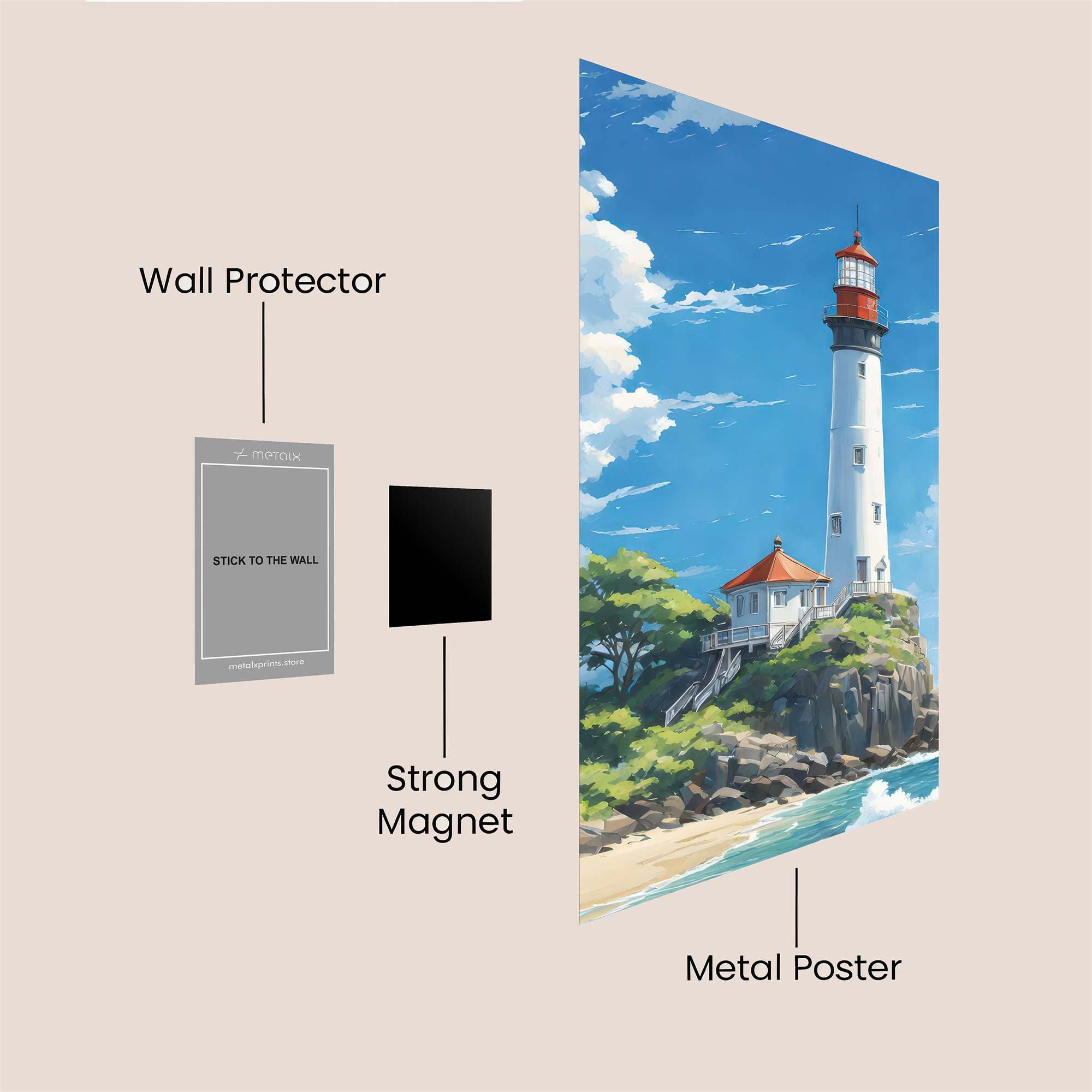 Beacon Serenity Safe Wall Magnetic / M