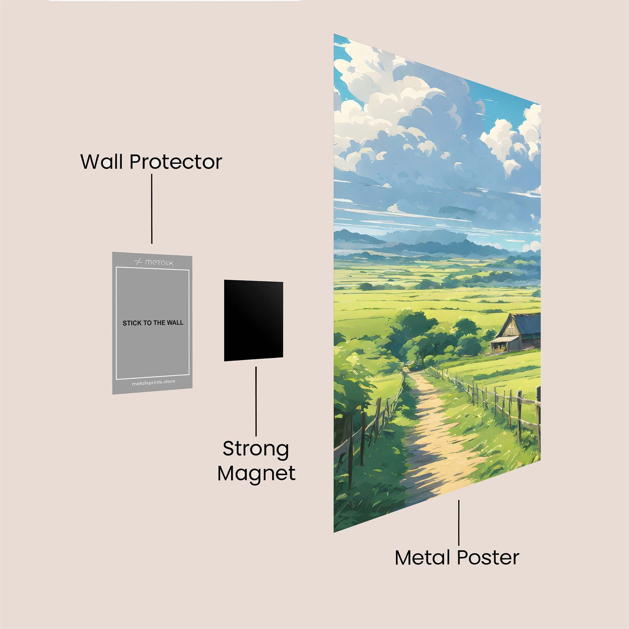 Countryside Serenity Safe Wall Magnetic / M