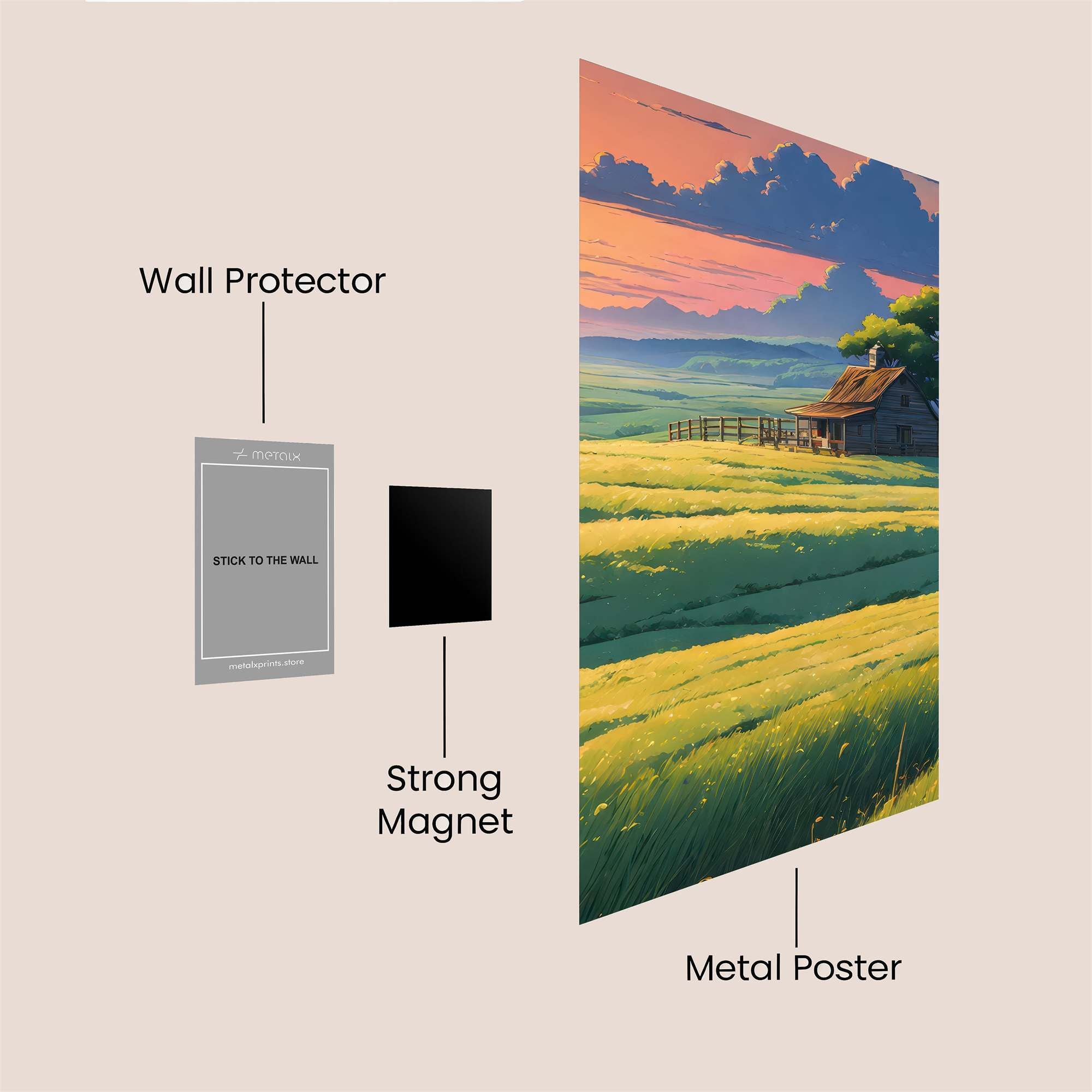 Sunset Serenity Safe Wall Magnetic / M