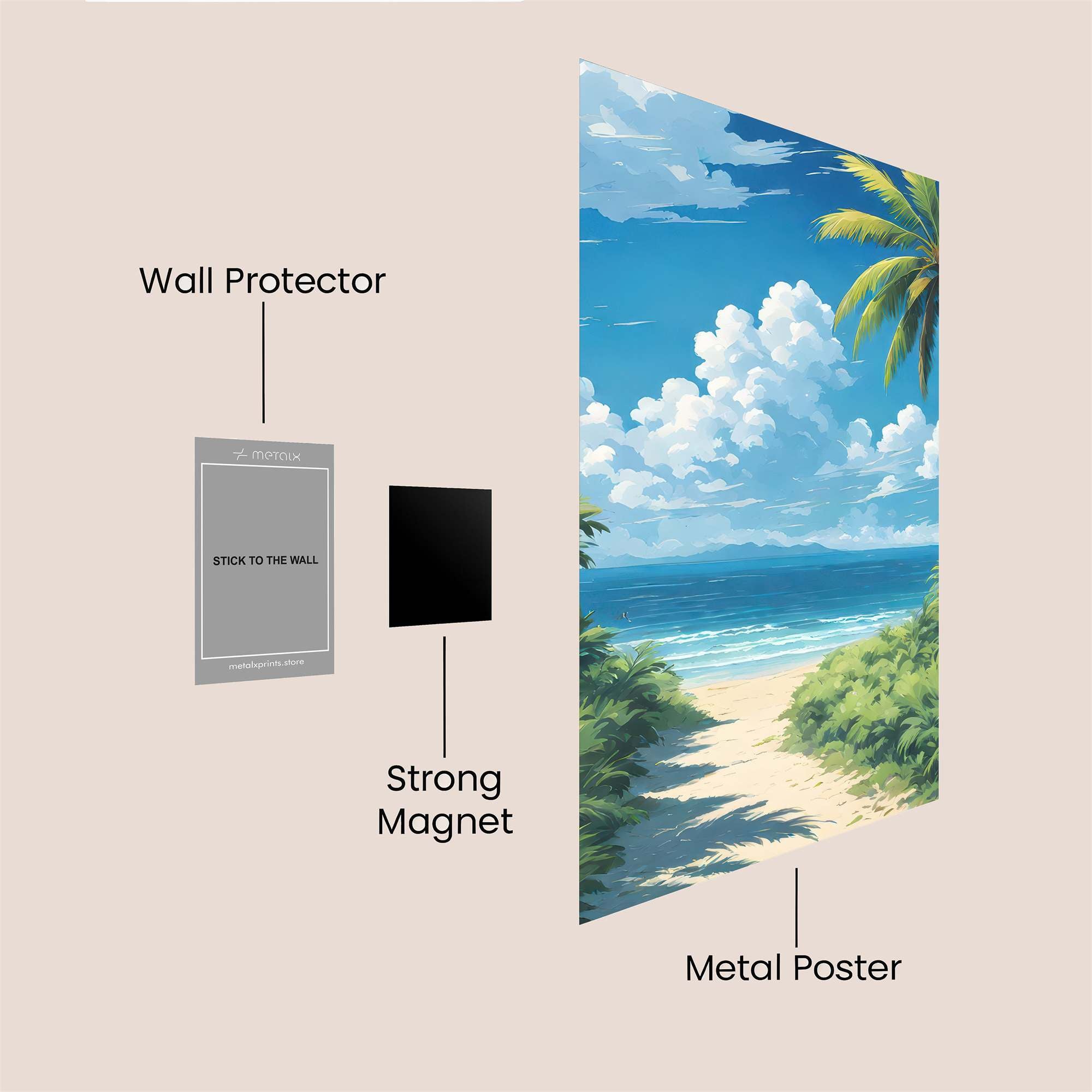 Palm Serenity Safe Wall Magnetic / M