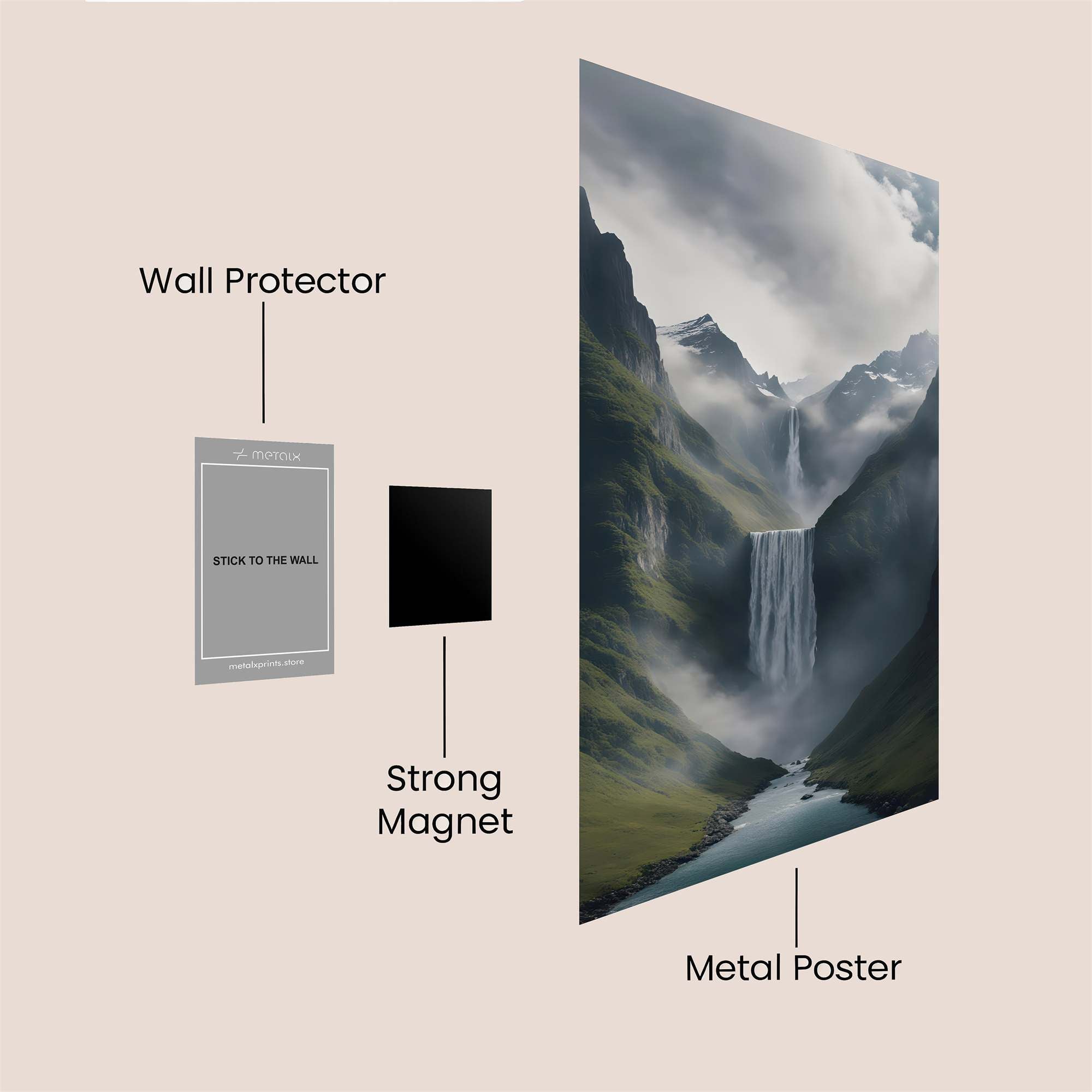 Mystic Cascade Safe Wall Magnetic / M