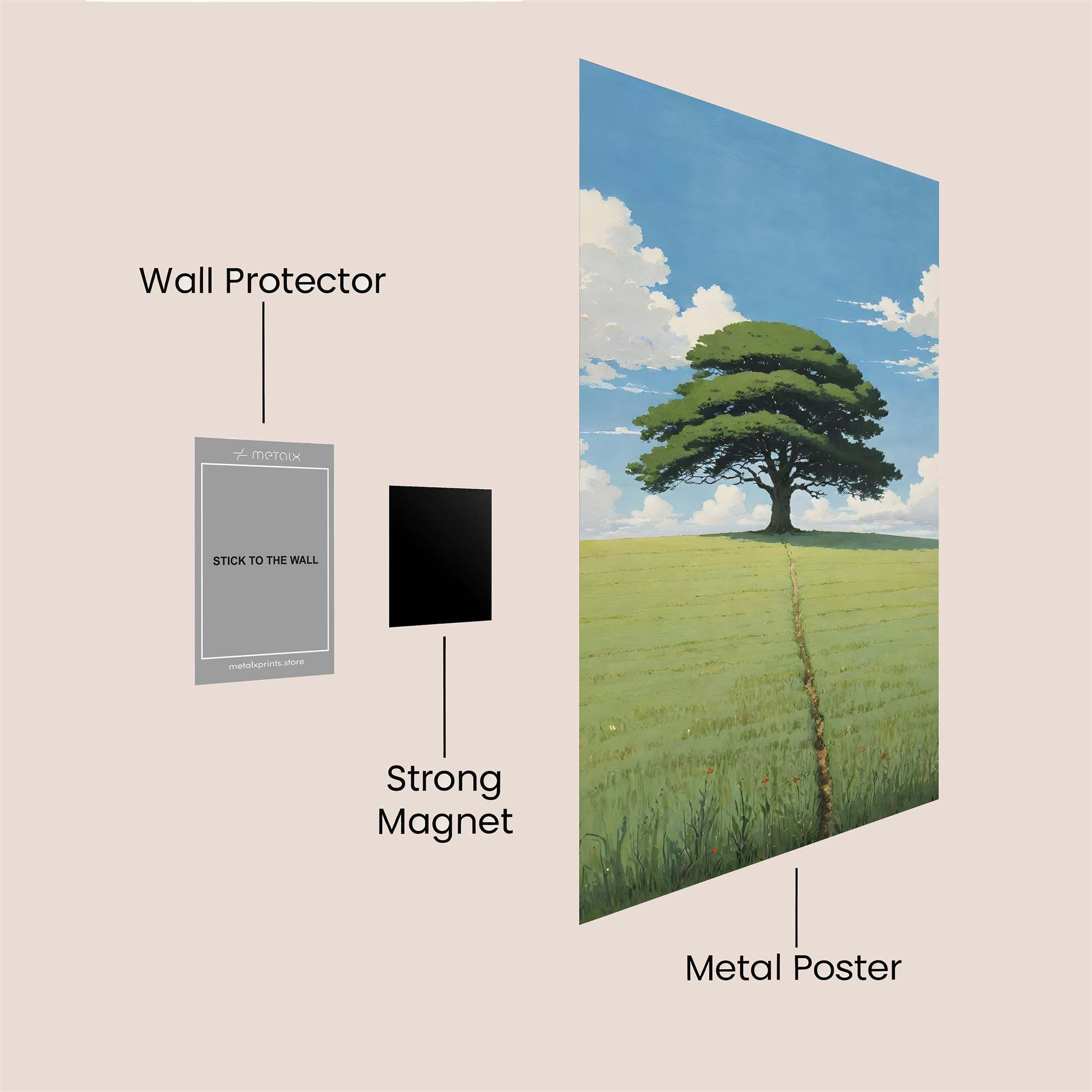 Oak Serenity Safe Wall Magnetic / M