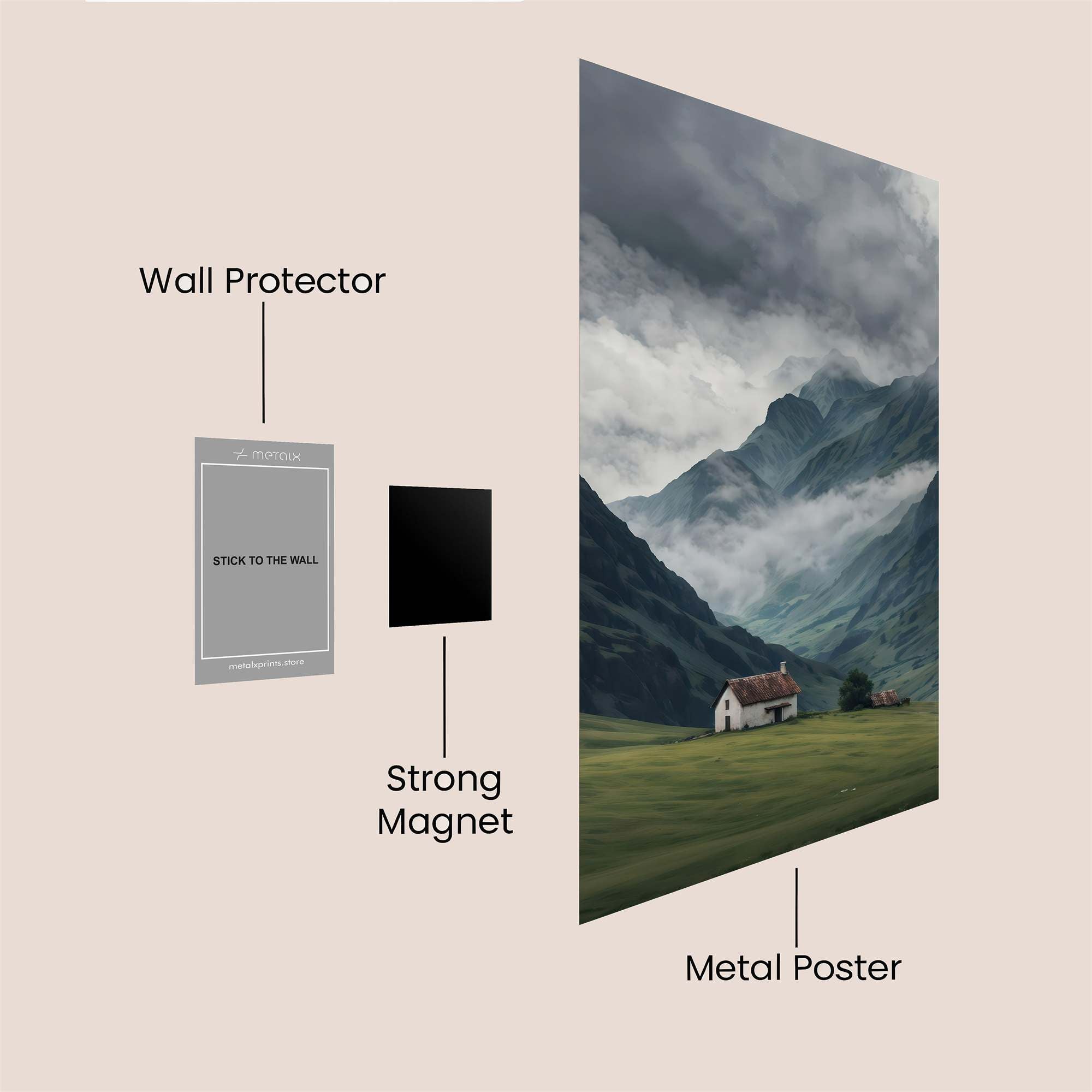 Cottage Solitude Safe Wall Magnetic / M