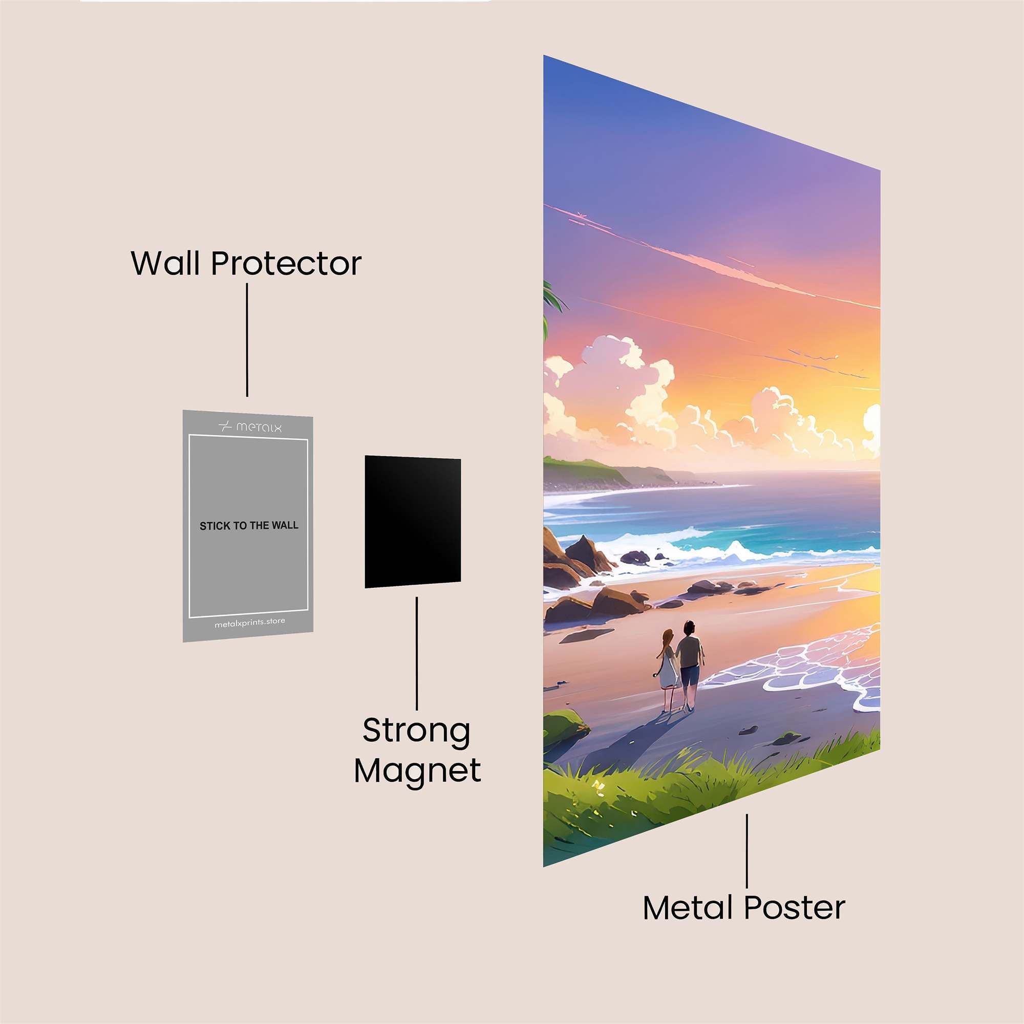 Sunset Serenity Safe Wall Magnetic / M