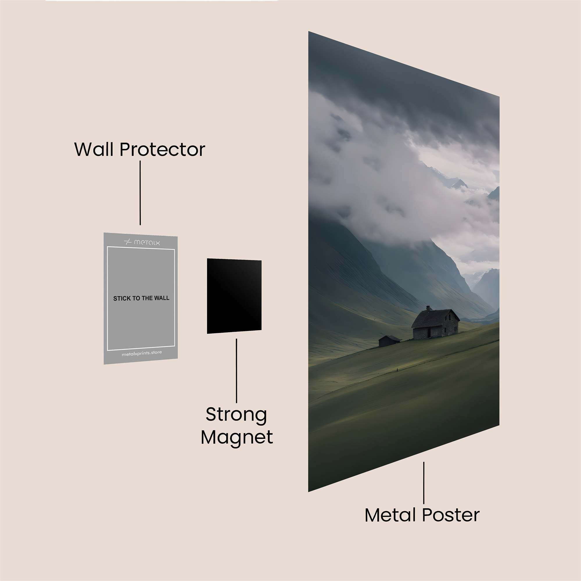 Cabin Solitude Safe Wall Magnetic / M