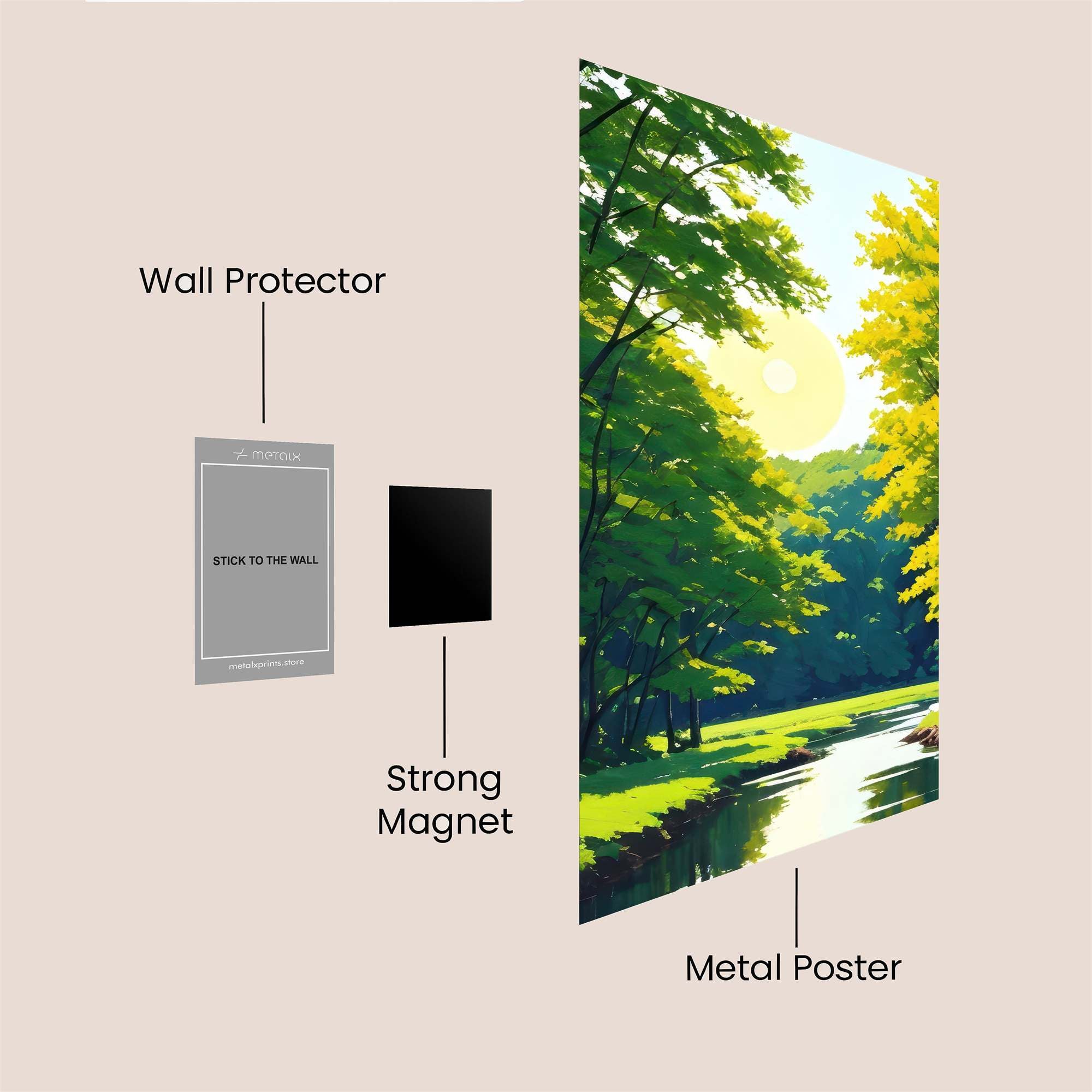 Sunlit Serenity Safe Wall Magnetic / M