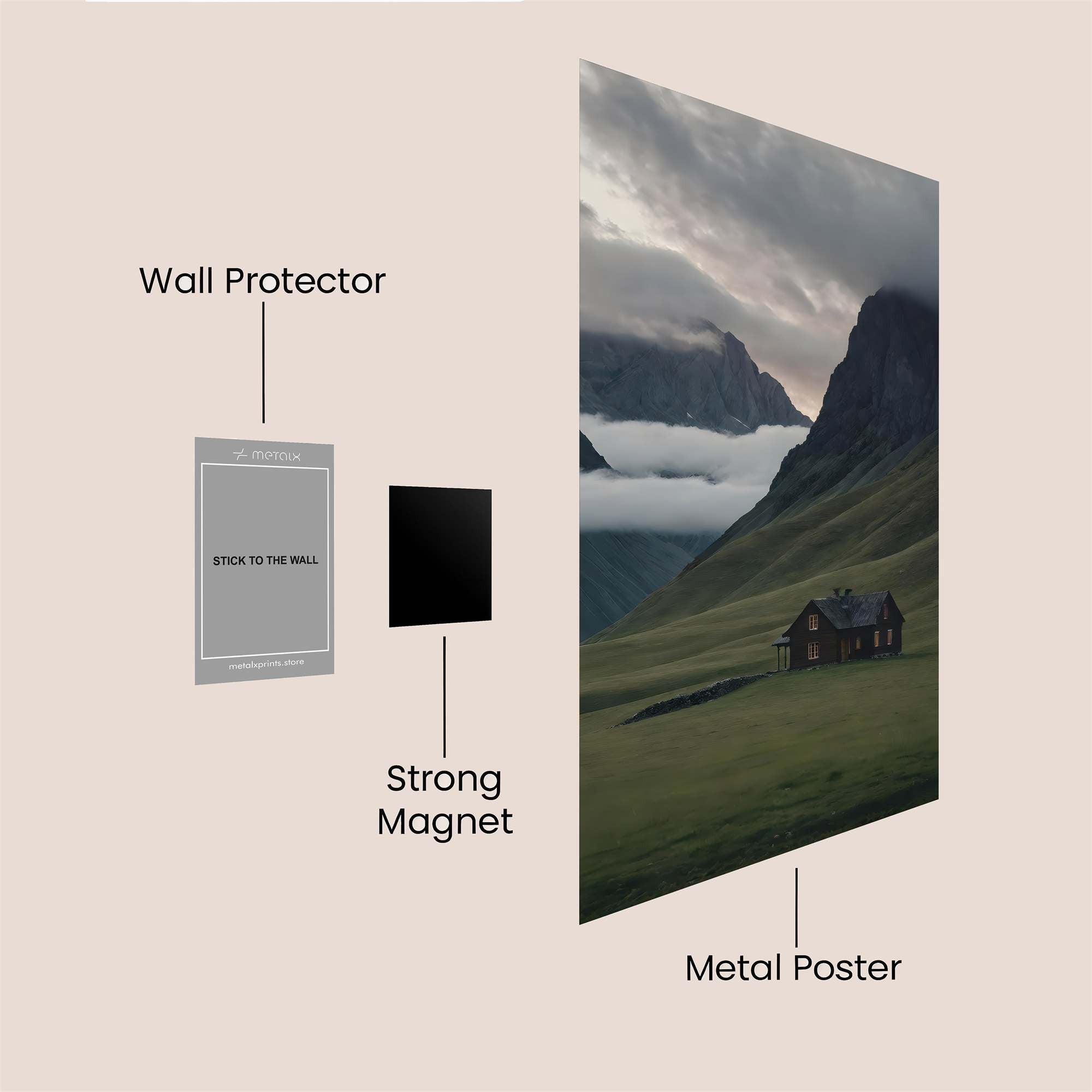 Cabin Solitude Safe Wall Magnetic / M