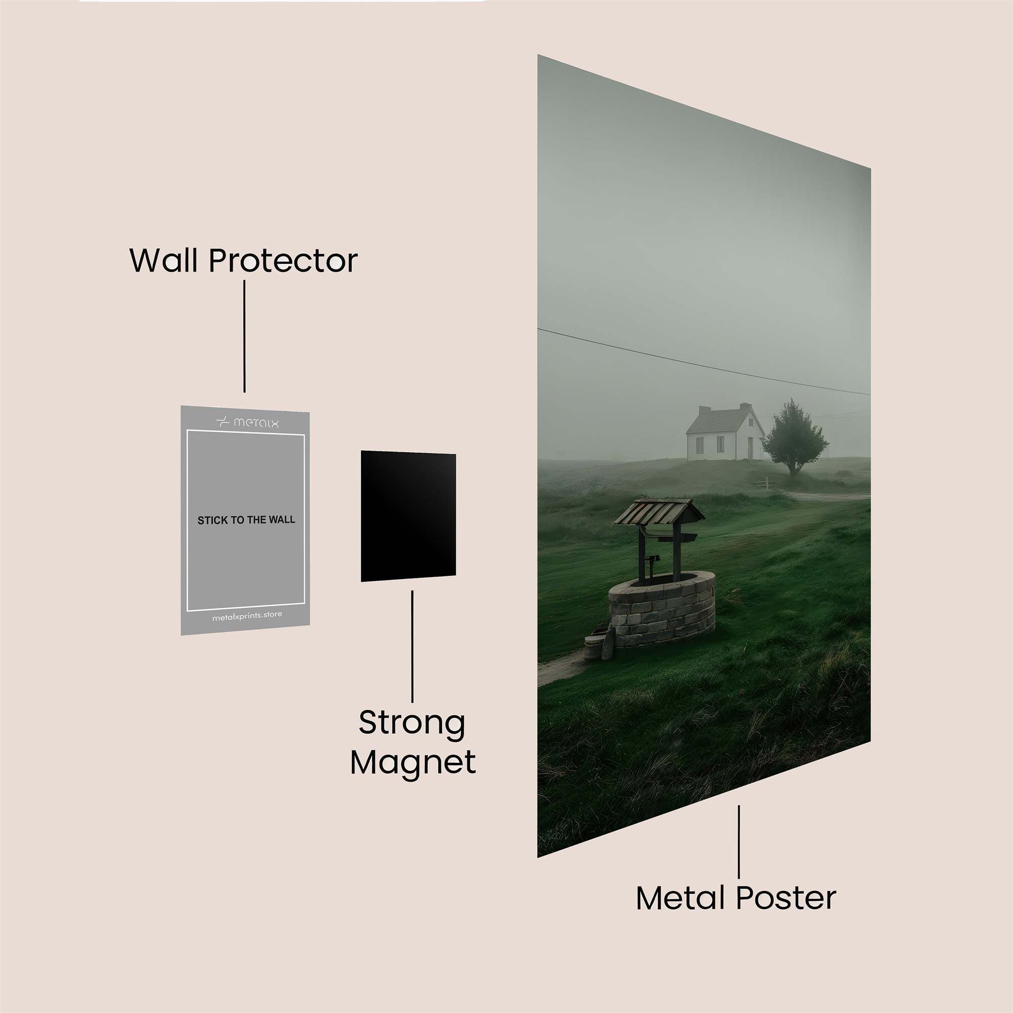Cottage Gloom Safe Wall Magnetic / M