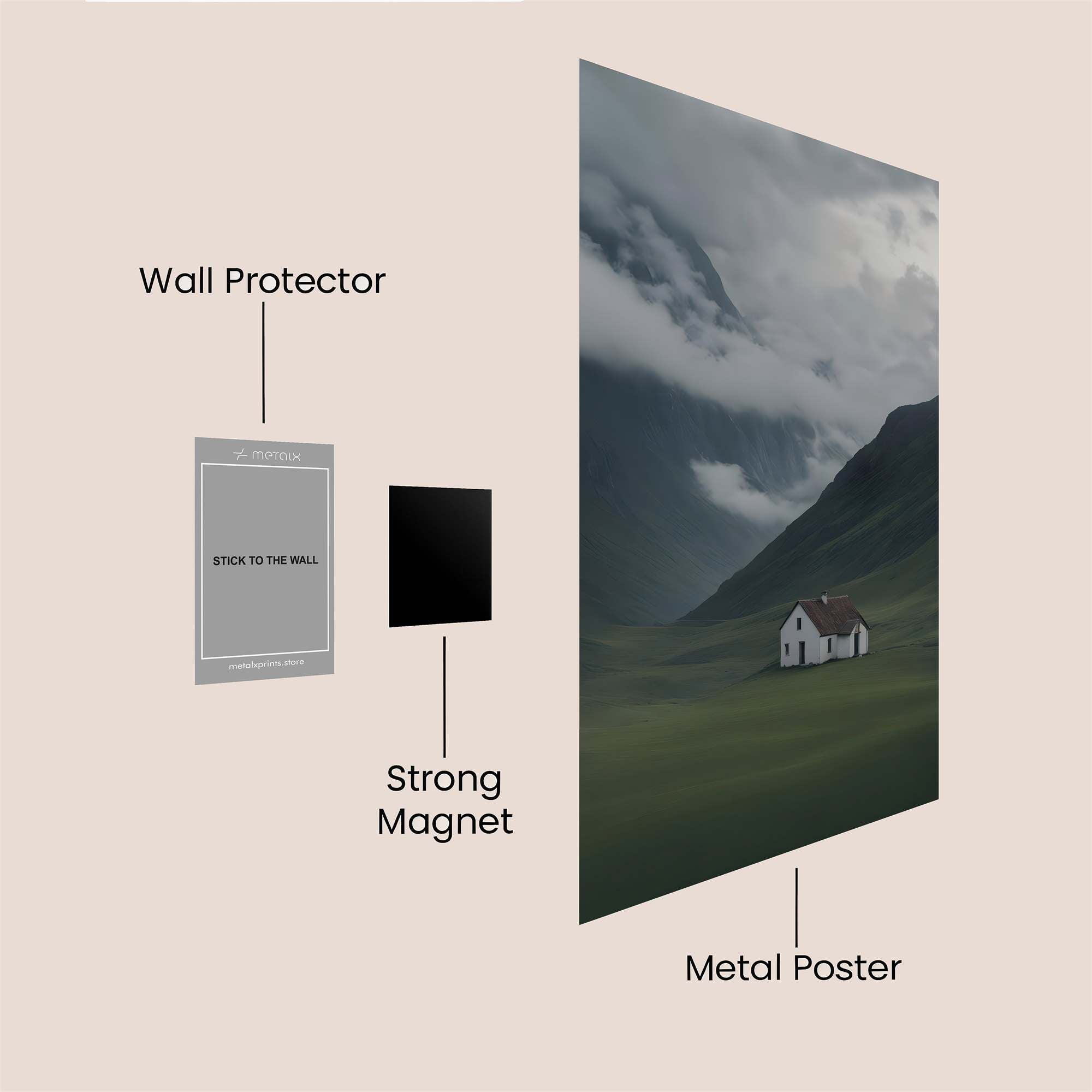 Cabin Solitude Safe Wall Magnetic / M
