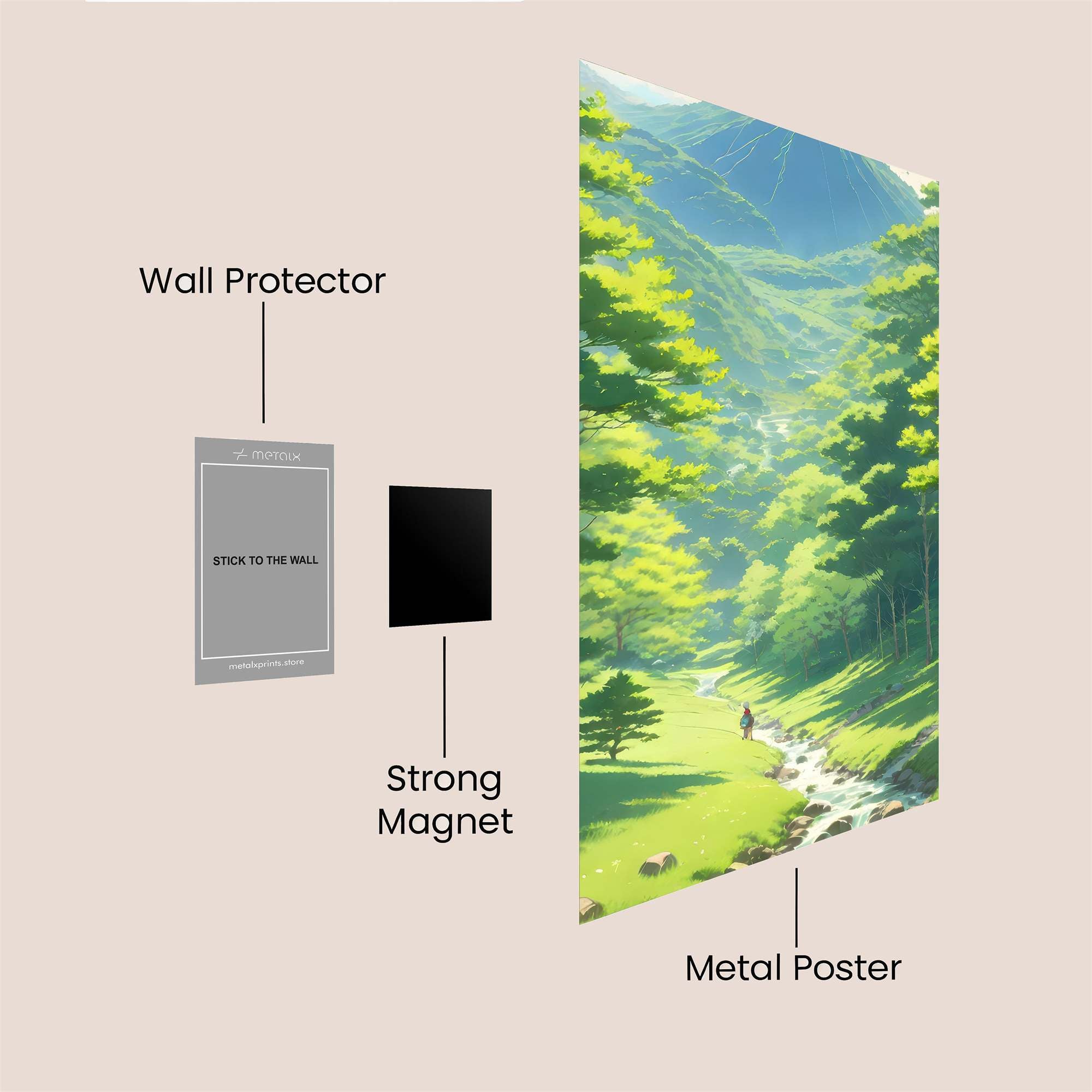 Mountain Serenity Safe Wall Magnetic / M