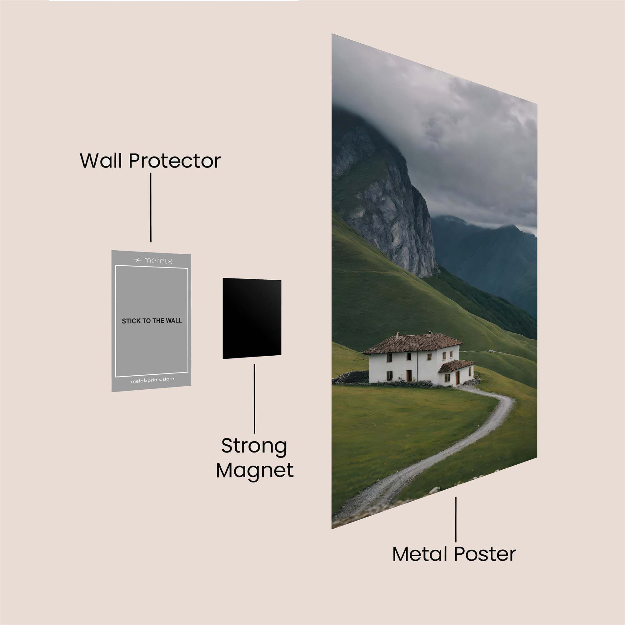 Mountain Solitude Safe Wall Magnetic / M