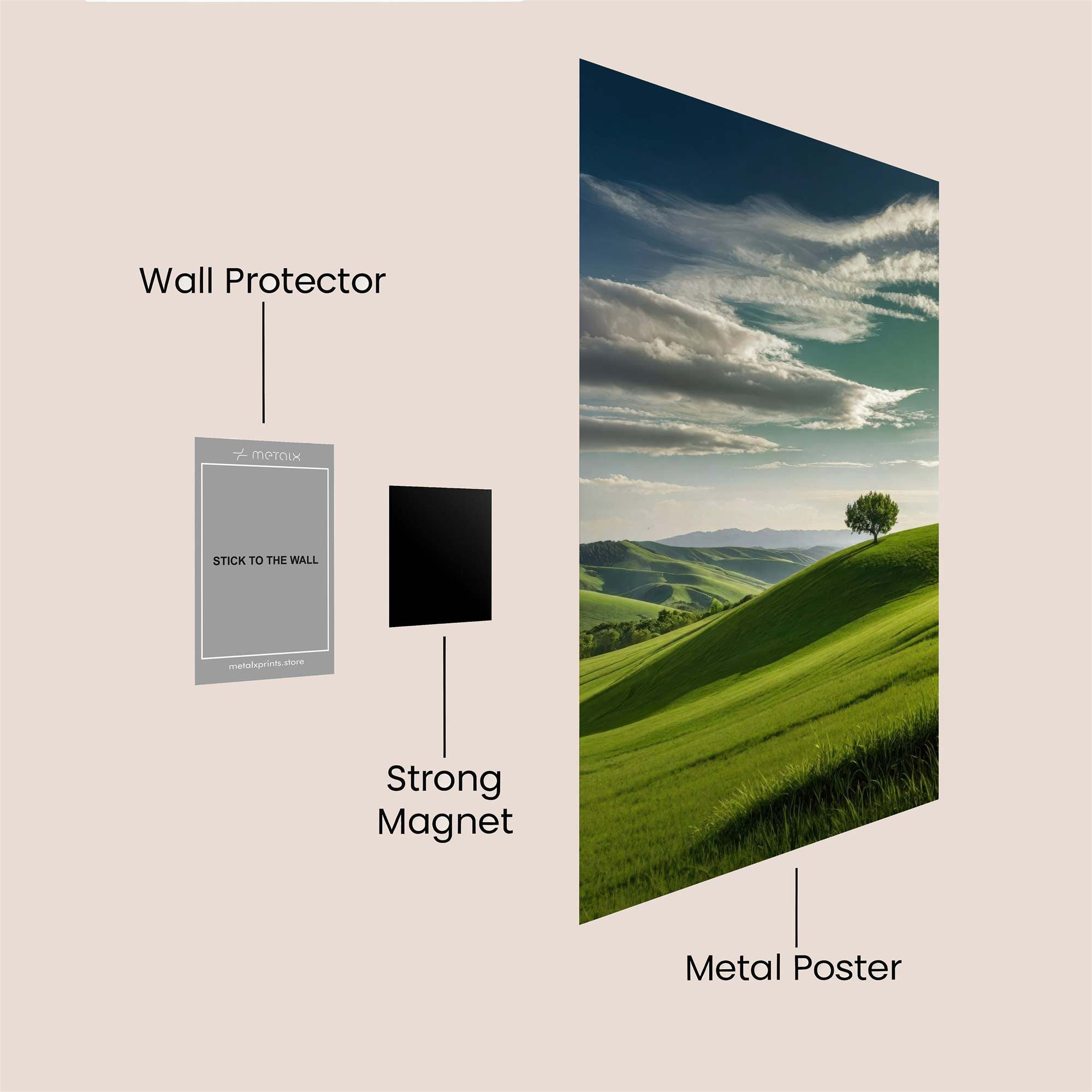 Lone Tranquility Safe Wall Magnetic / M